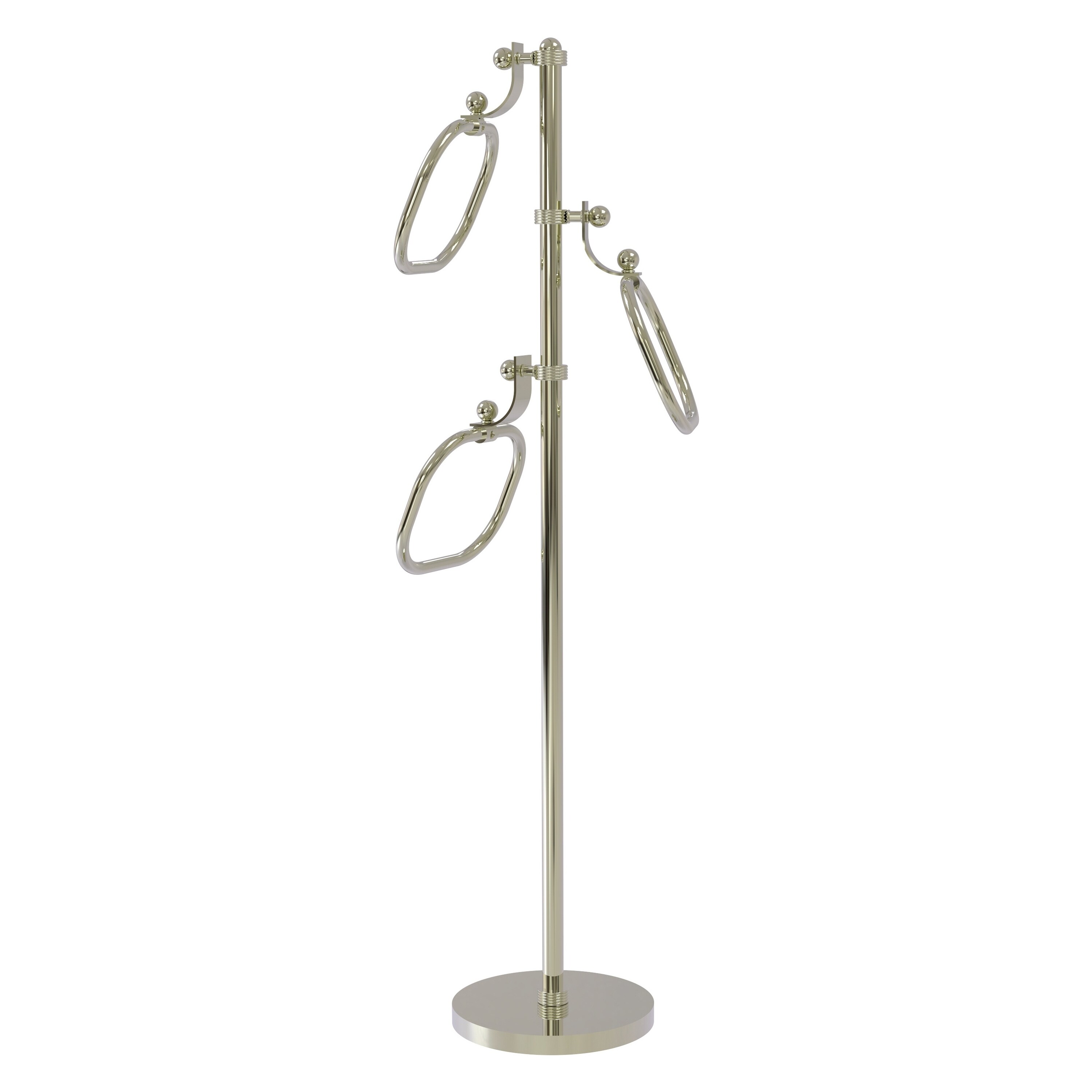 Allied Brass TS-83G-PNI Polished Nickel Freestanding floor Single Towel Ring
