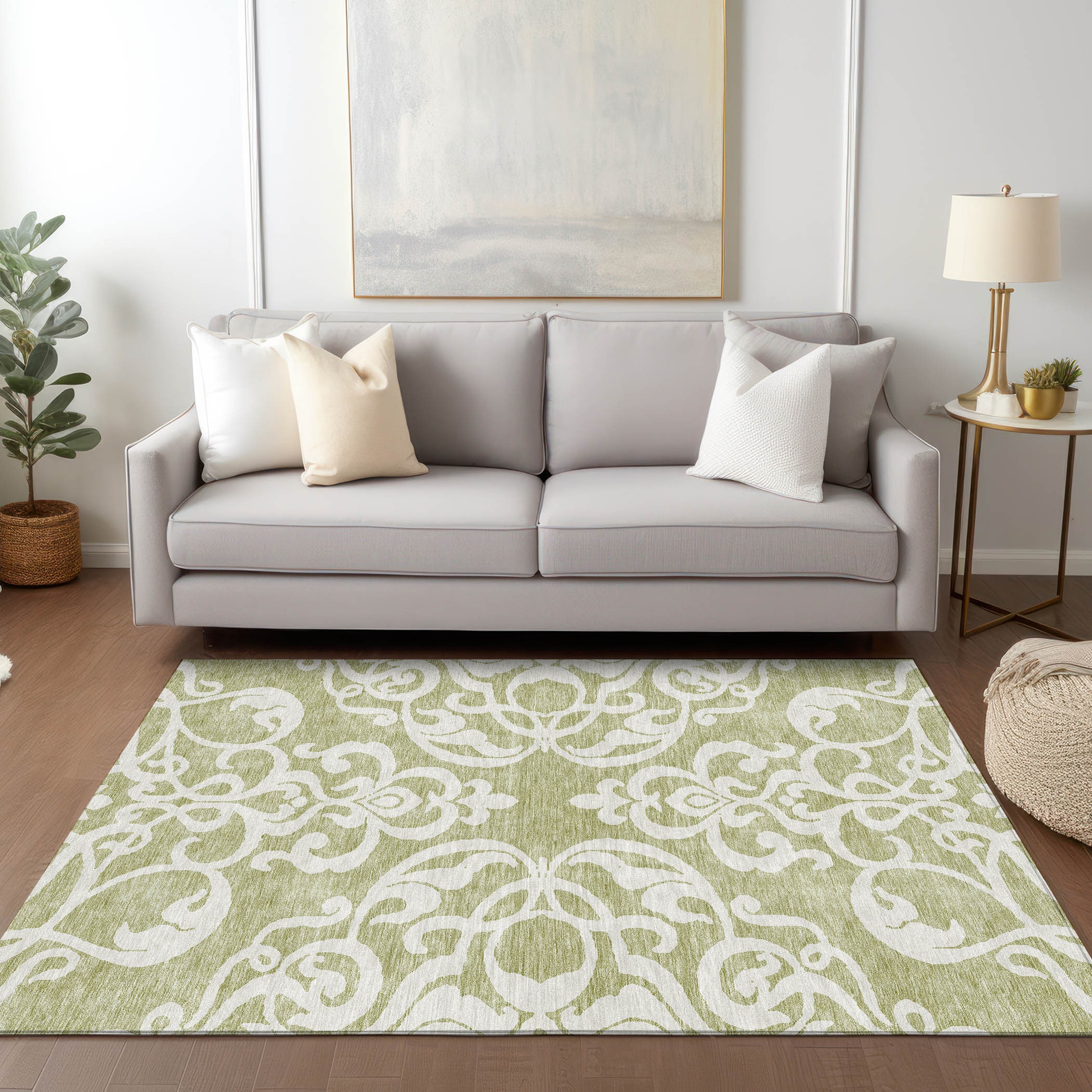 Addison Rugs ACN973AL10X14 Chantille ACN973AL 10 x 14 (ft) Loomed Polyester Aloe Rectangular Indoor/Outdoor Machine washable Area rug