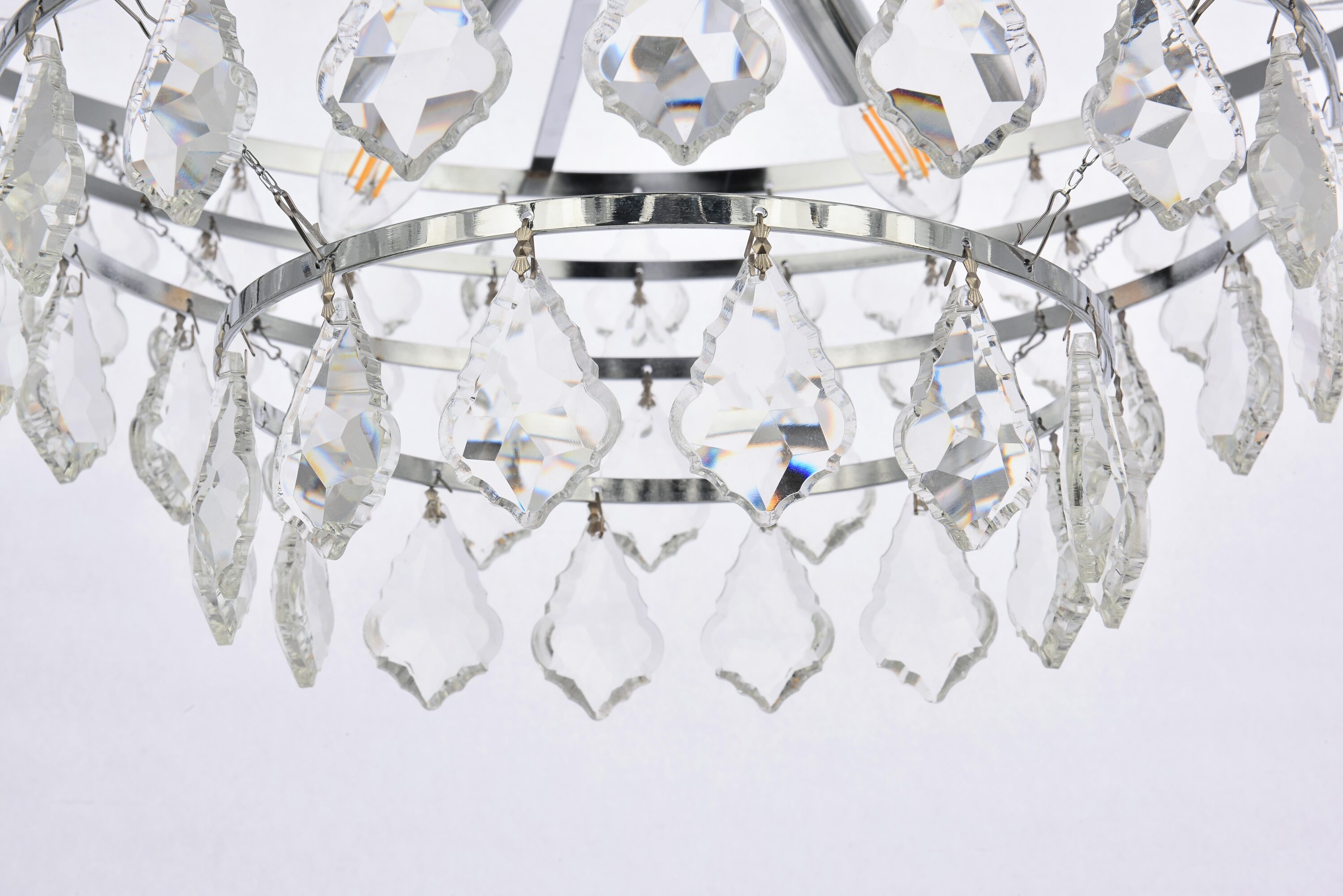 Ella 24'' Chrome Crystal Pendant Light