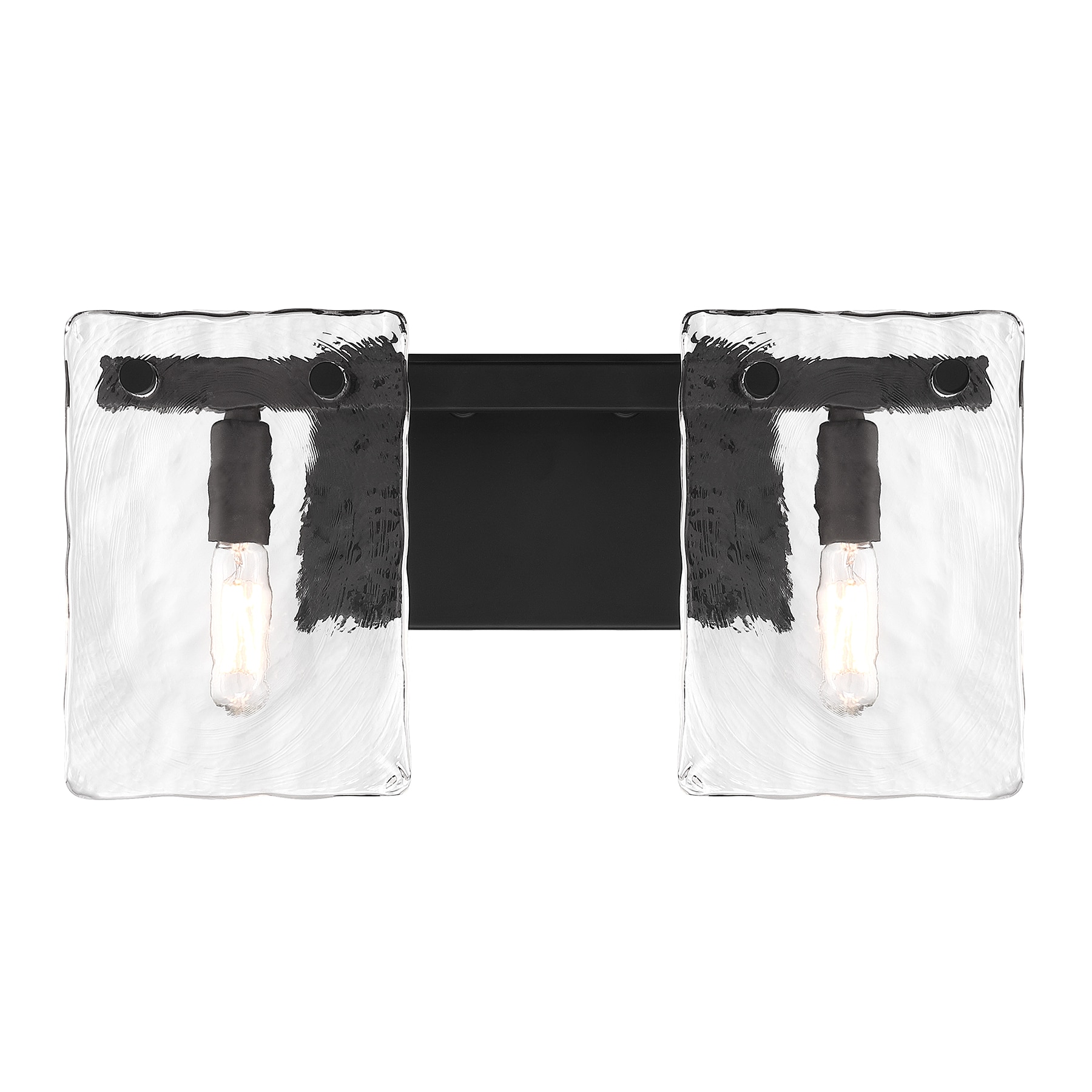 Savoy House 8-8204-2-BK Genry 2-Light Bathroom Vanity Light in Matte Black 15.25-in 2 -Light Matte Black Coastal Vanity light