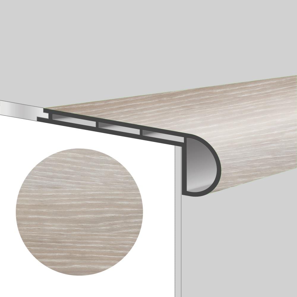 Lucida USA DC-702SN DecoCore 2.75-Inches x 48-Inches x 0.7-Inches Peak Shine Prefinished Vinyl Flush Stair Nosing
