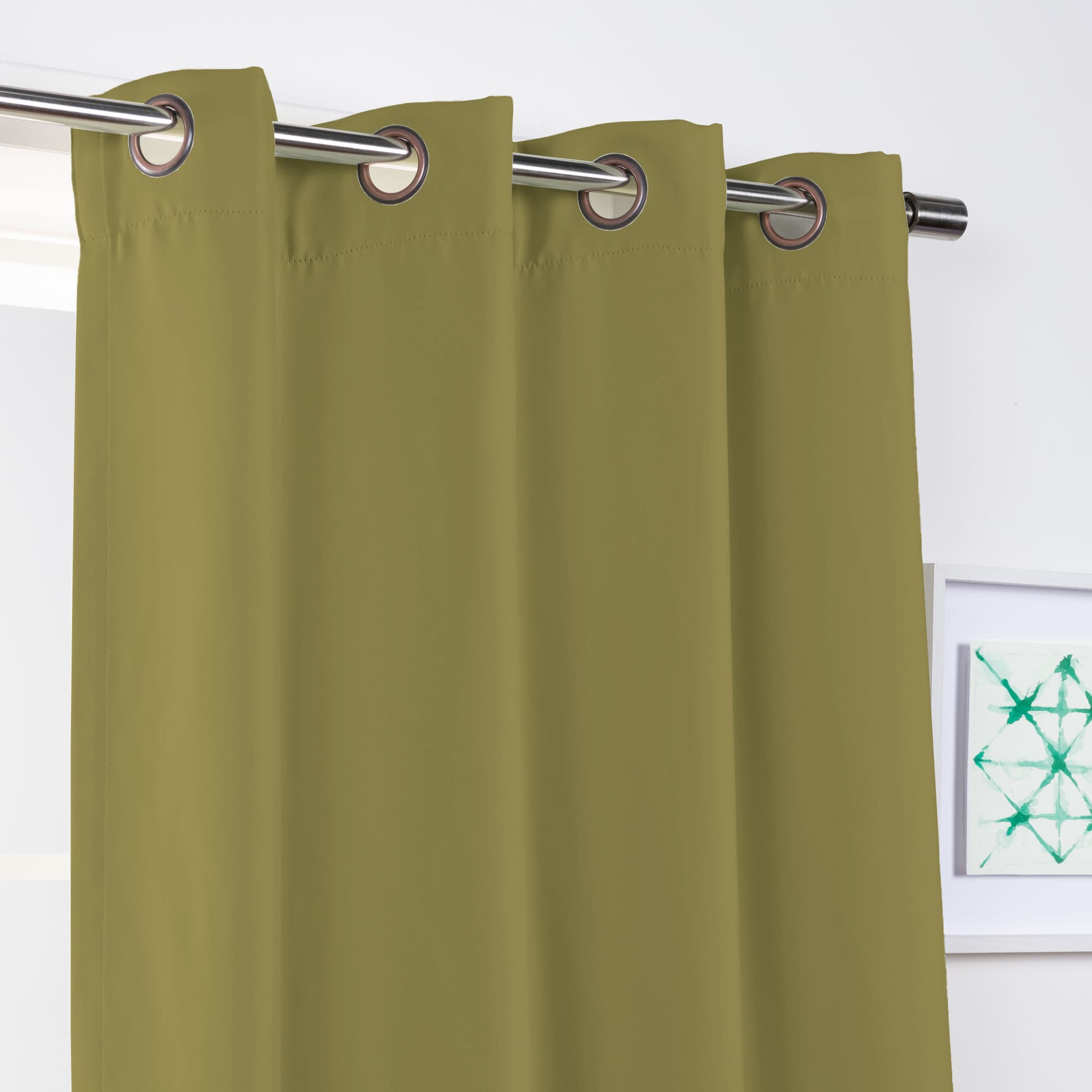 Best Home Fashion GR-WIDE-80X84-SAGE curtains - View #3