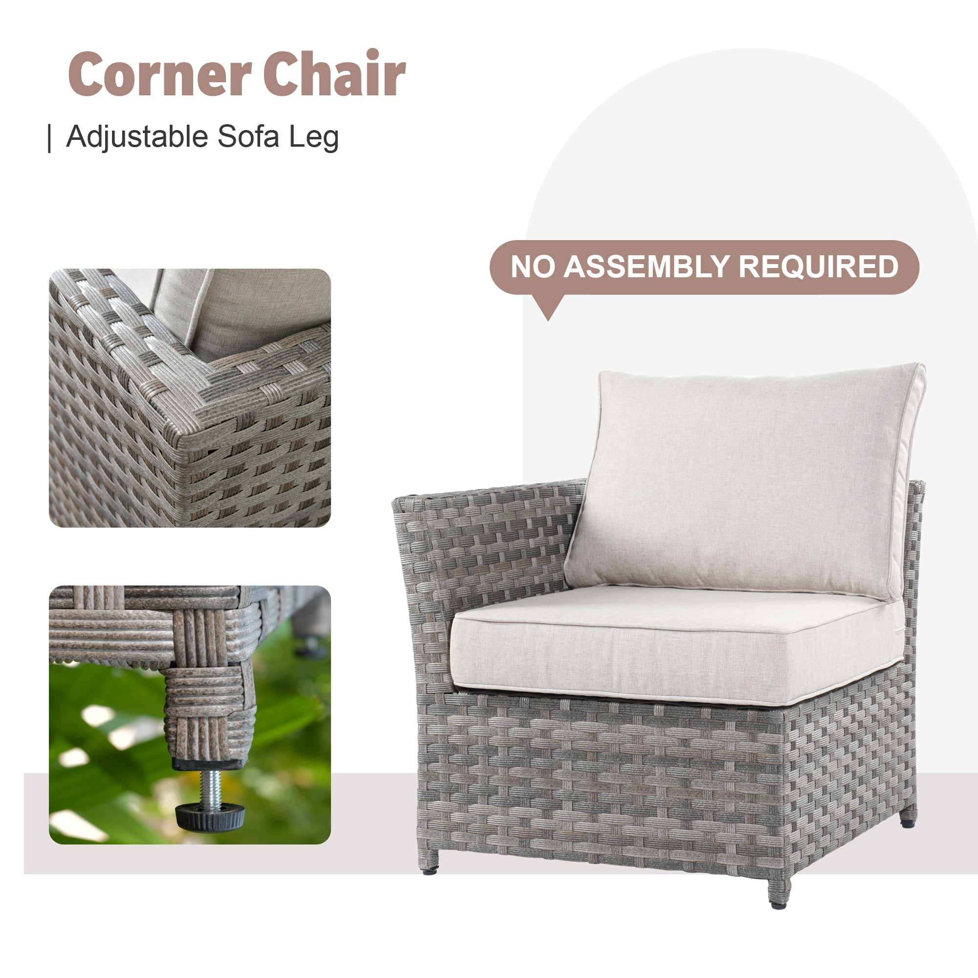 Pouuin SRFPRSA610 Patio-Sofas-Daybeds - View #4