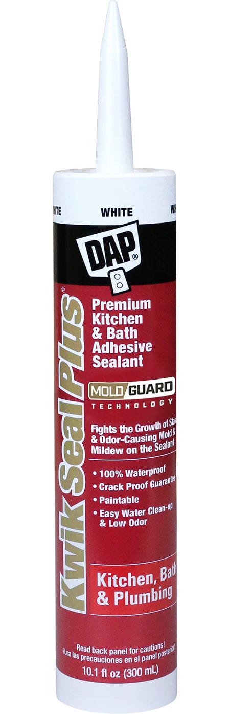 Dap Kwik Seal Plus Adhesive/Sealant 18526, 5.5 oz Cartridge, White