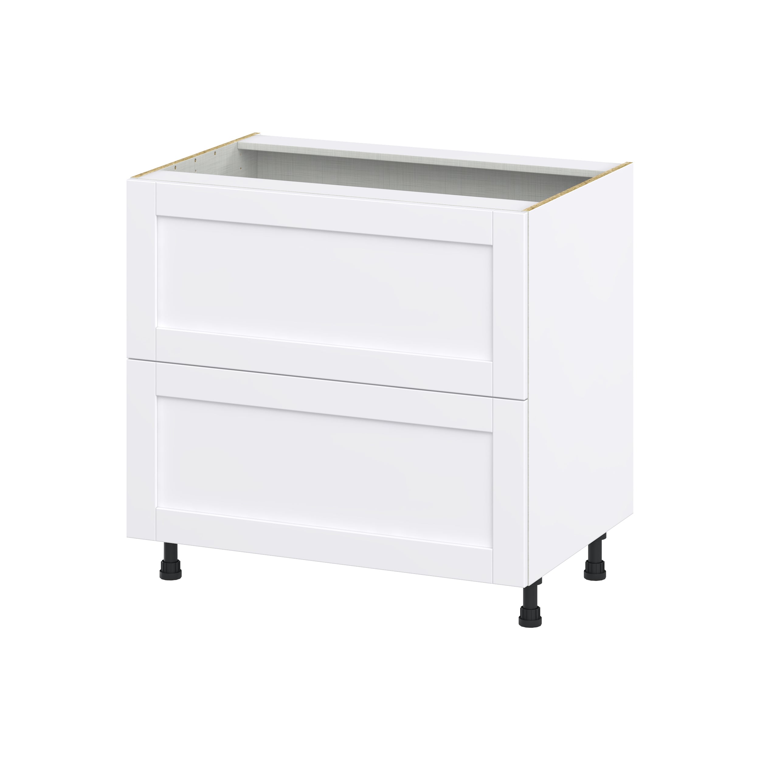 Hugo&Borg DSB2D36-RM Rosemont 36-in W x 34.5-in H x 24-in D Glacier White 2 -Drawers Drawer Base Fully assembled Cabinet Shaker)