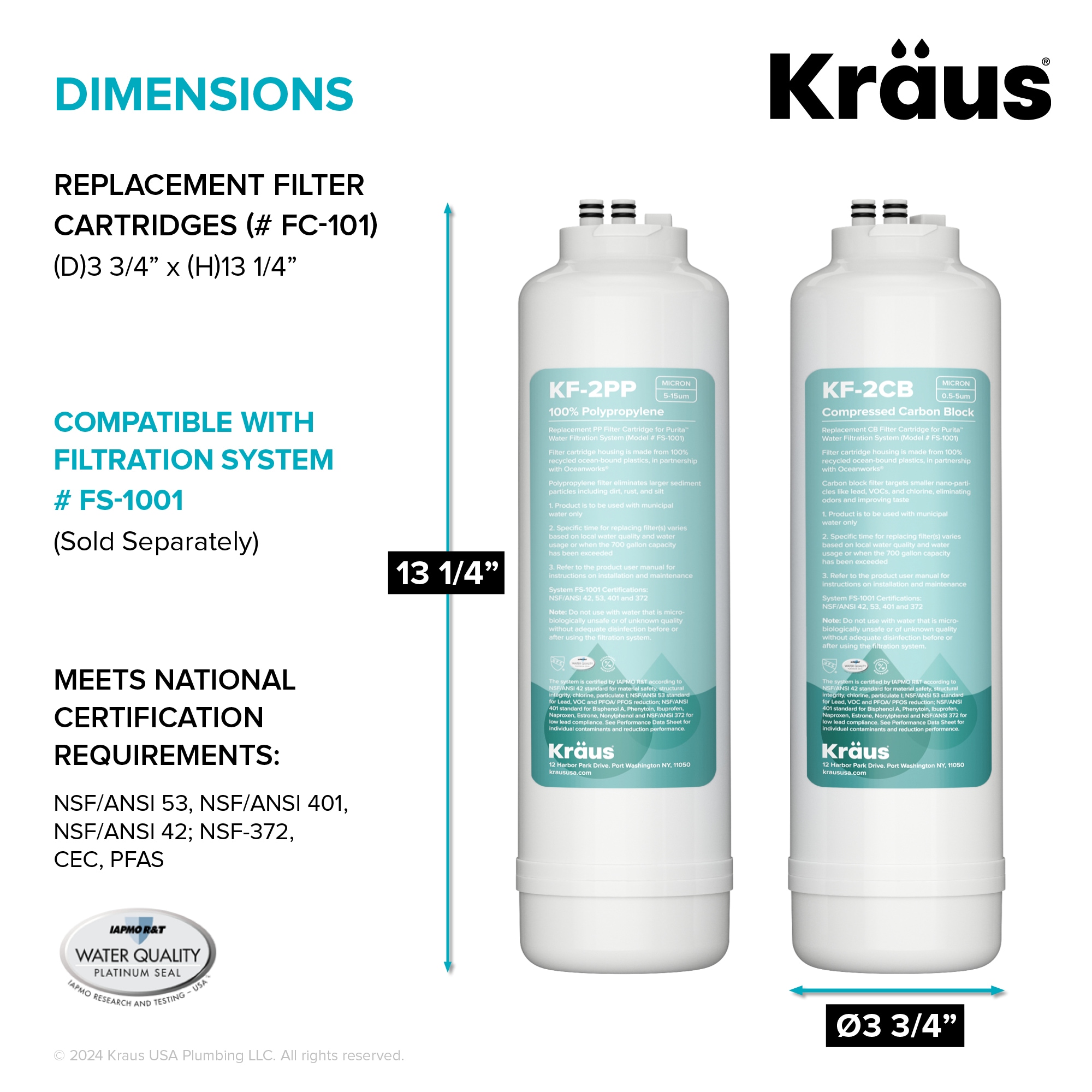 Kraus FC-101 Replacement-Water-Filters-Cartridges - View #4