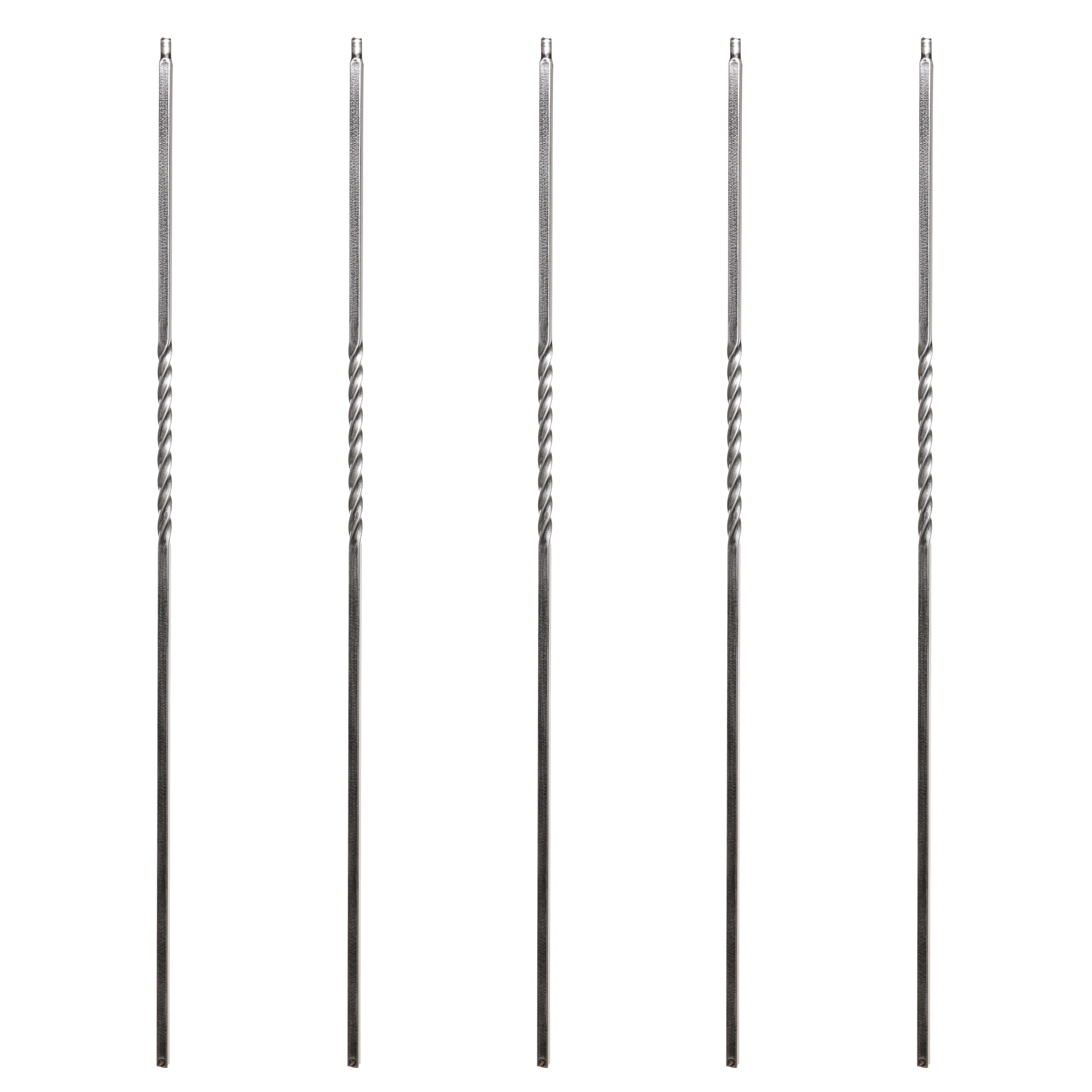 RELIABILT WGT02AN 43-in x 0.5-in Antique Nickel Wrought Iron Twist Stair Baluster (5-Pack)