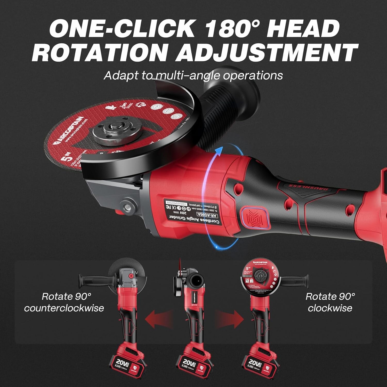 Arccaptain 5-in 20-Volt max Paddle Switch Brushless Cordless Angle