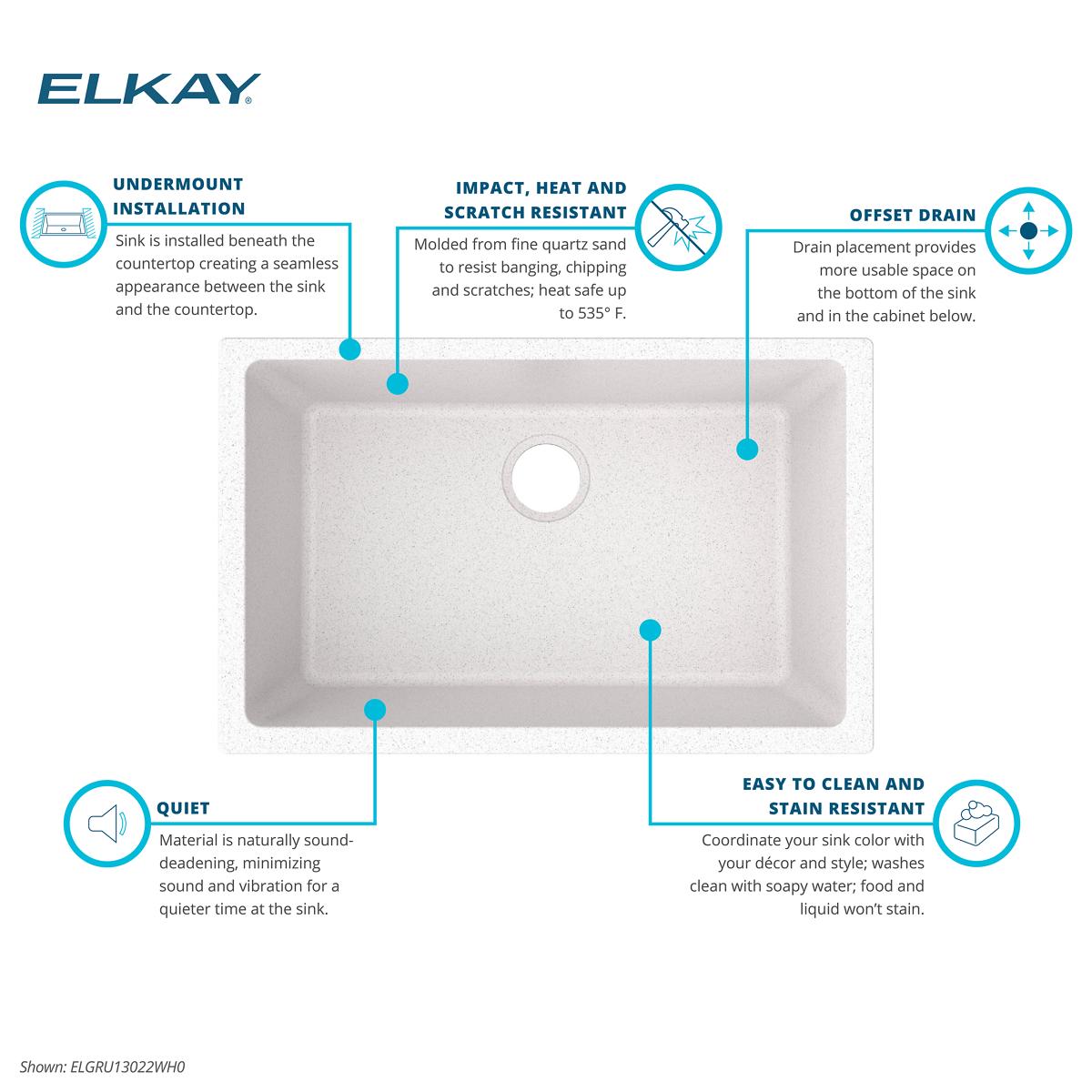 Elkay ELGRU13022WH0 Kitchen-Sinks - View #5