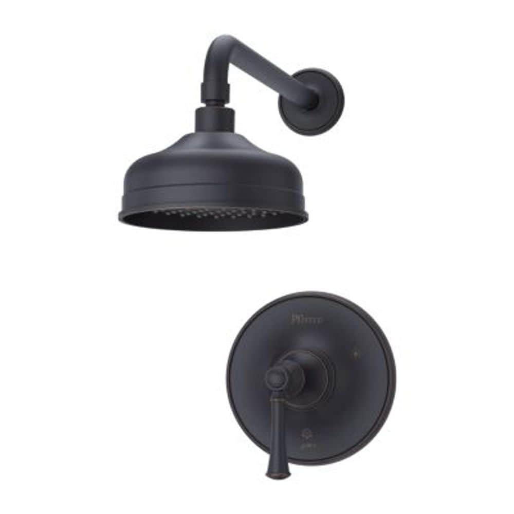 Pfister LG89-7TBY Tisbury Tuscan Bronze 1-handle Single function 6.1875-Inches Round Shower Faucet
