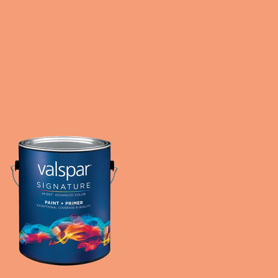 Creative Ideas for Color by Valspar CI110-POACHEDSA98824 Semi-gloss Poached Salmon Pre-tinted Latex Interior Paint + Primer (1-Gallon)
