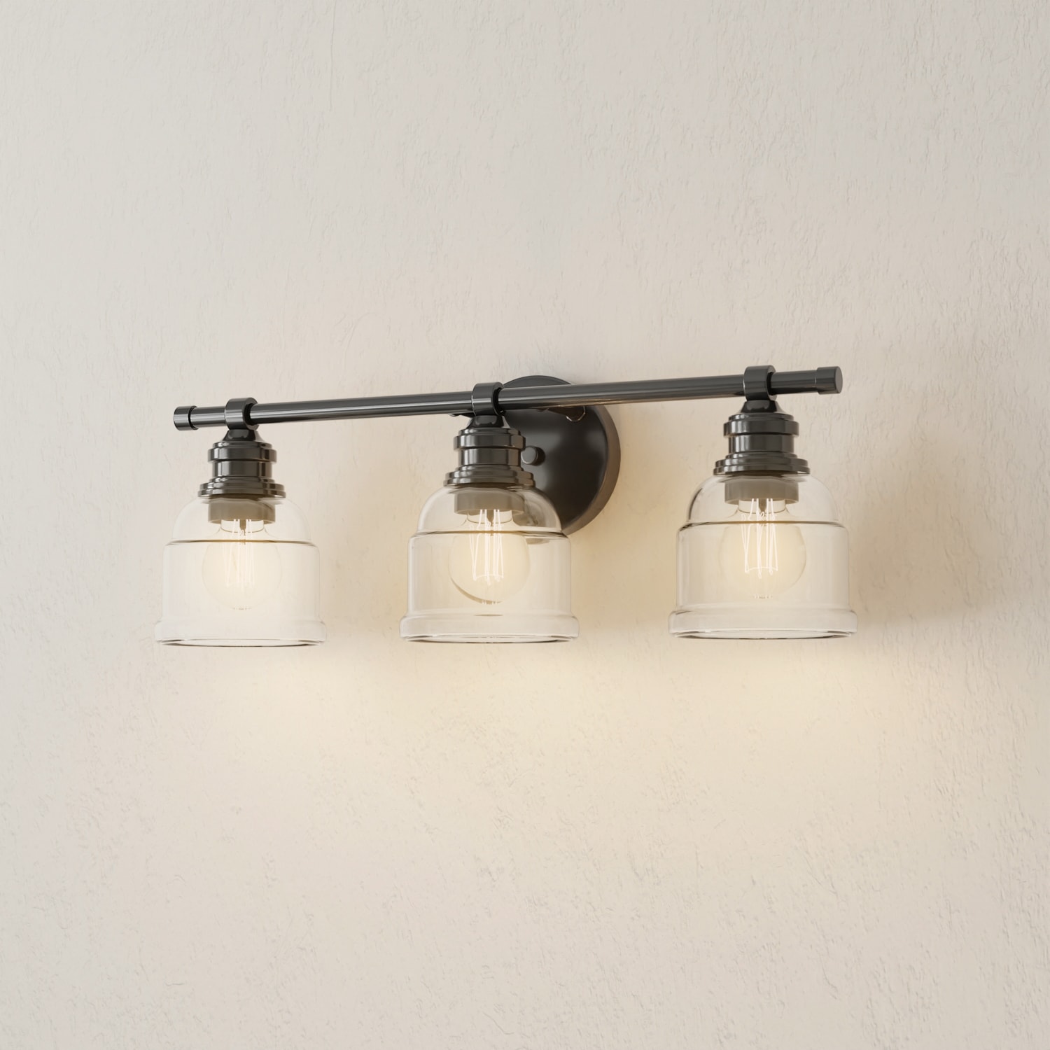 Progress Lighting P300375-31M Ambrose 21-in 3 -Light Matte Black Vintage Vanity light