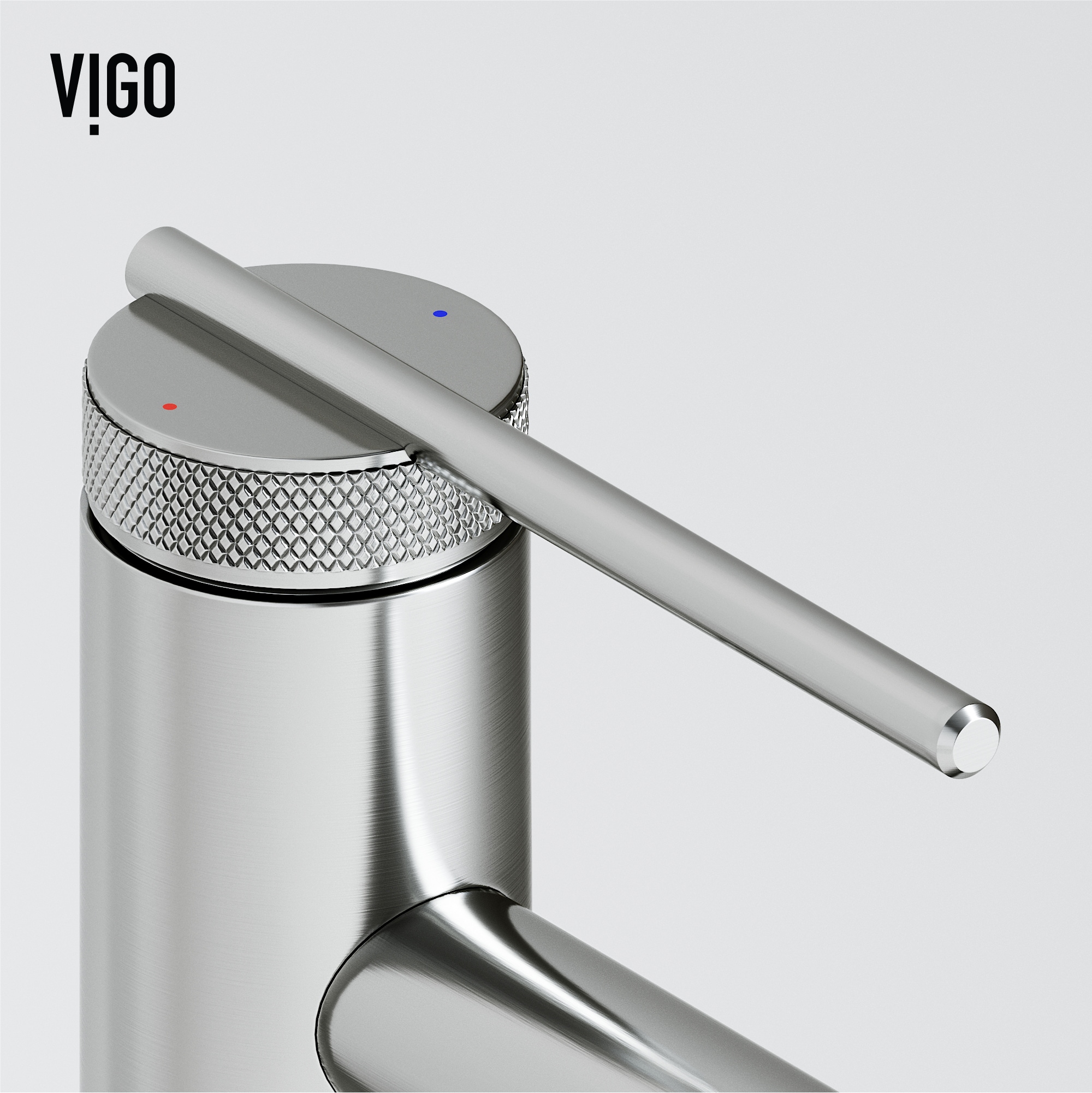 Sterling Vessel Bathroom Faucet with Diamond Knurling in Brushed Nickel