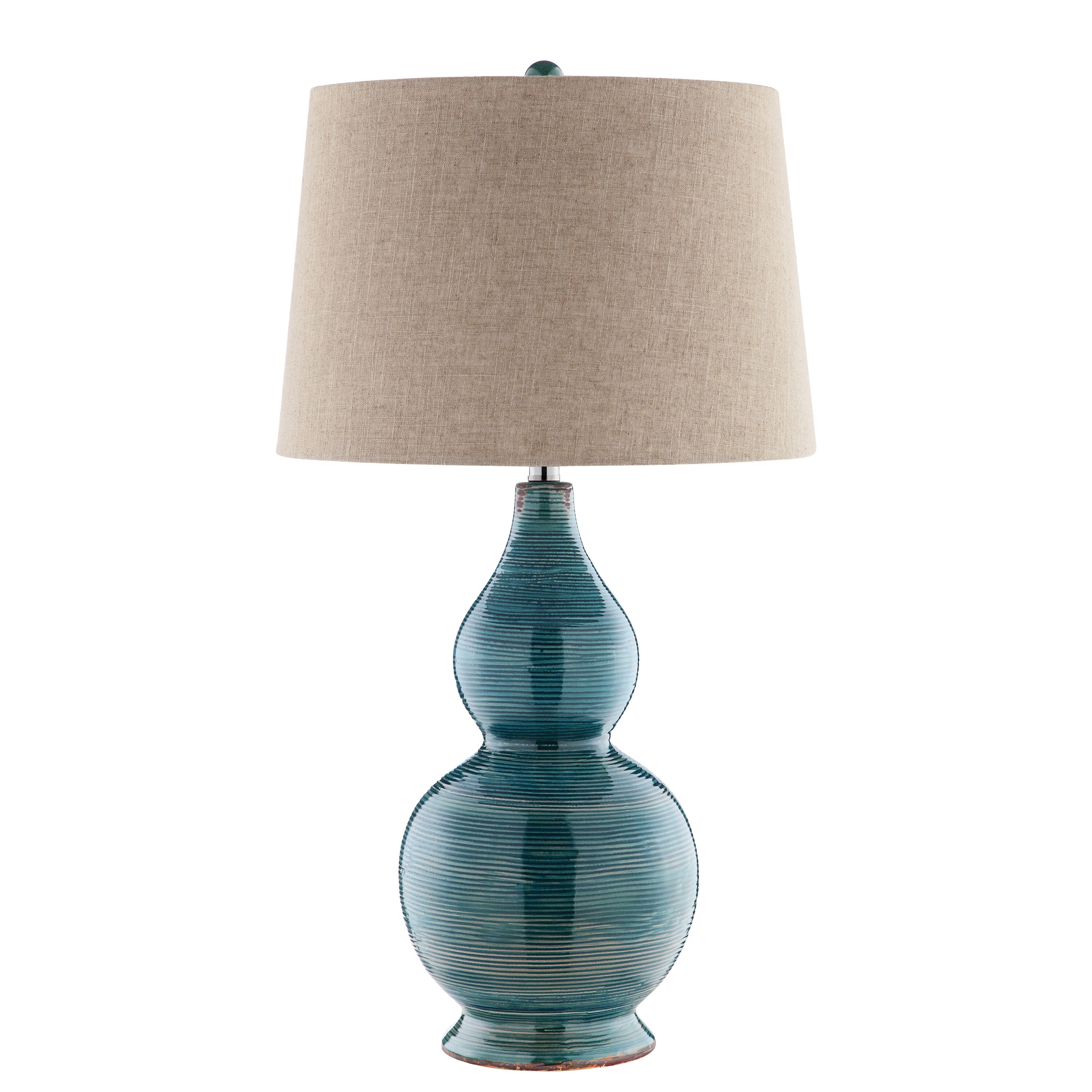 Victory 11.5-in Blue 3-way Table Lamp with Fabric Shade | - Westmore by ELK Lighting LW-202331419