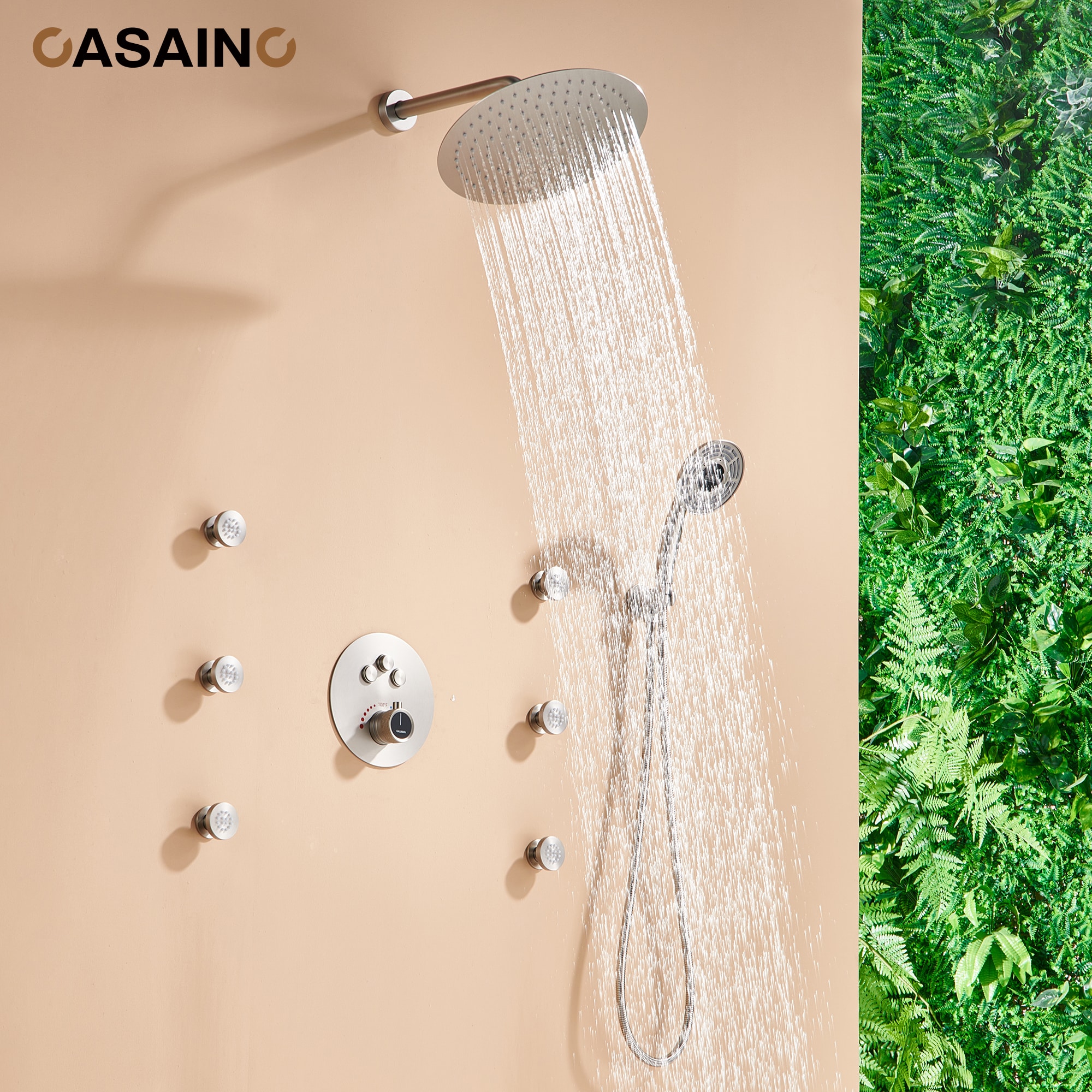 CASAINC CS6216-12BN Showerhead-Bar-Panels - View #4