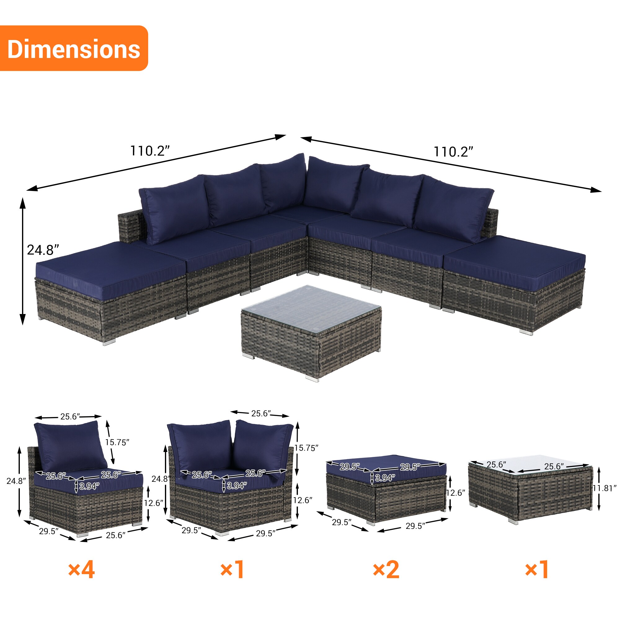 SINOFURN SYB670028NY Patio-Sofas-Daybeds - View #11
