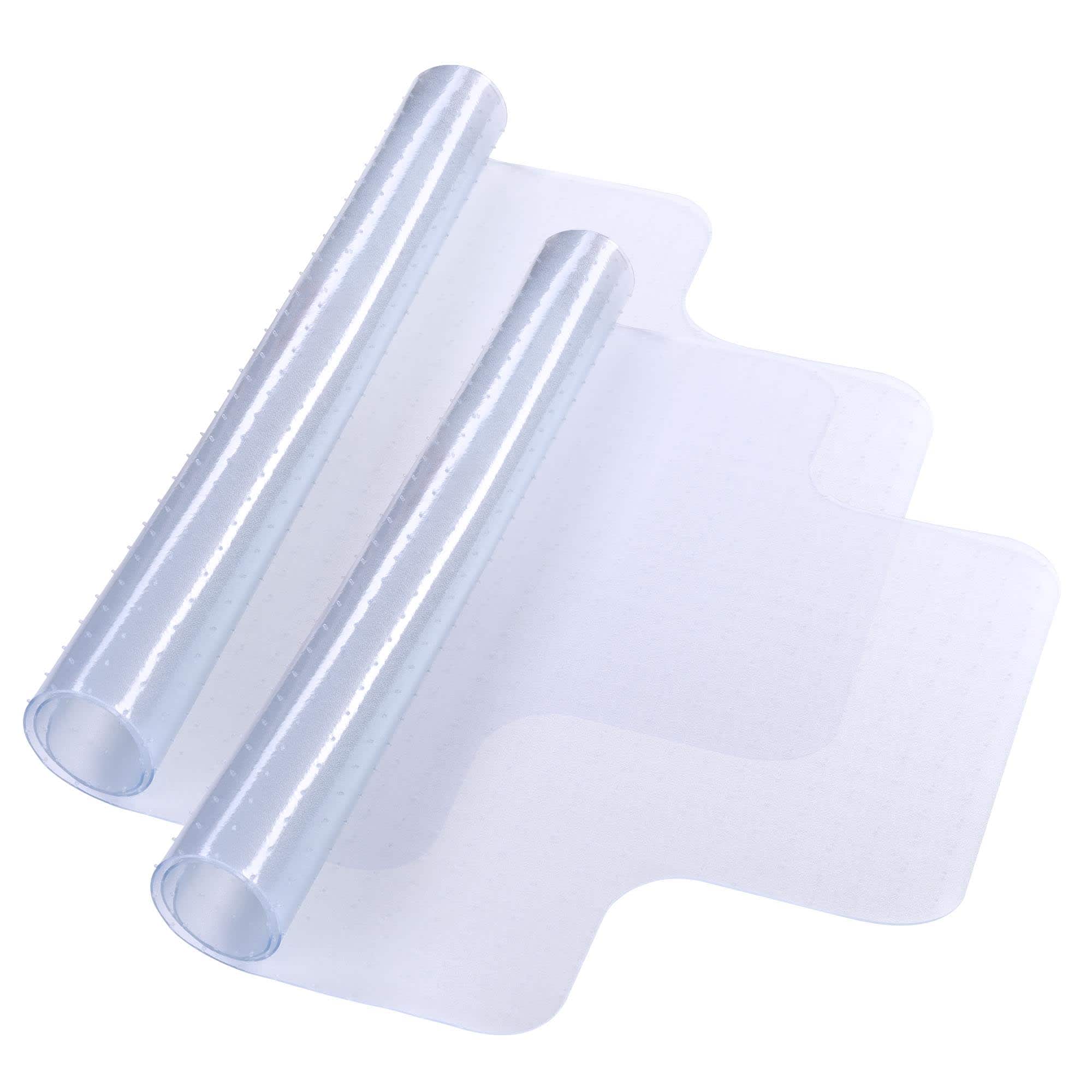 Yescom 06FMT5-4836C-08X2-LO Clear Office Chair Mat for Low Pile Carpet 48 x 36 Thicken 2.5mm with Lip 2PCS Plastic Floor Protector Home Studio