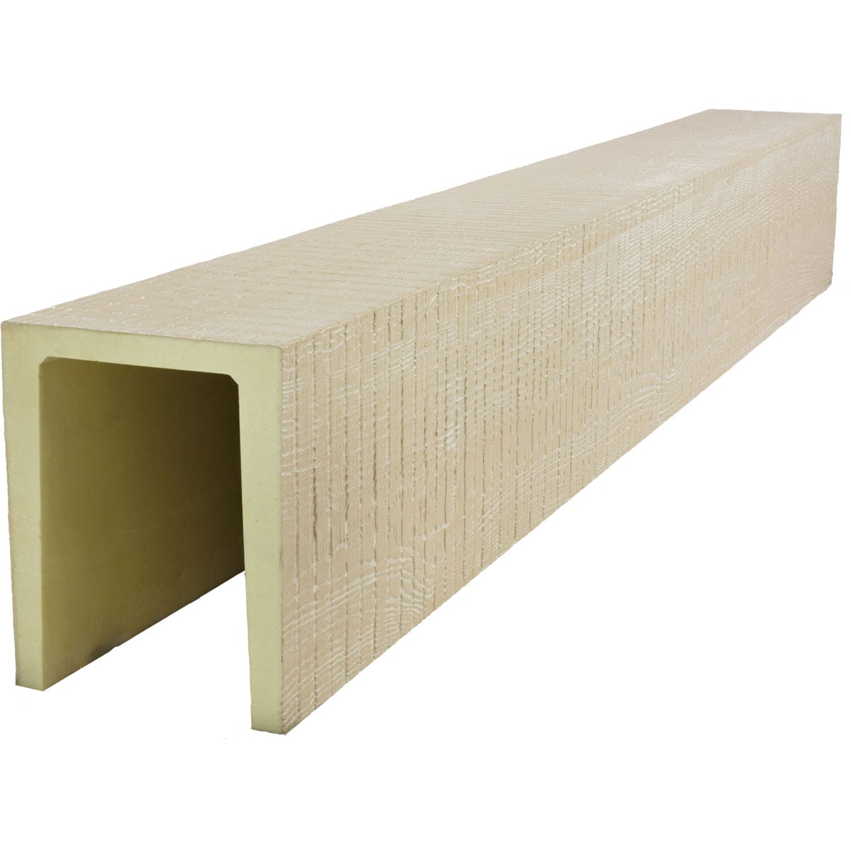 Ekena Millwork 2381162 1-in x 5-1/2-in x 8-ft Vanilla Chai Finished Urethane U-Shaped Decorative Beam