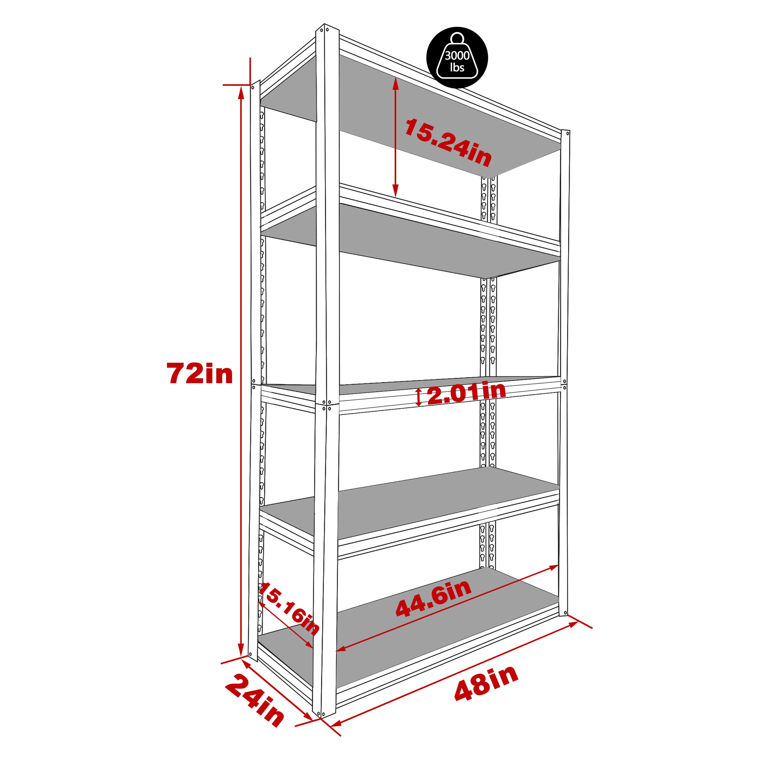 VEIKOUS HP0303-02 Free-Standing-Shelving - View #3