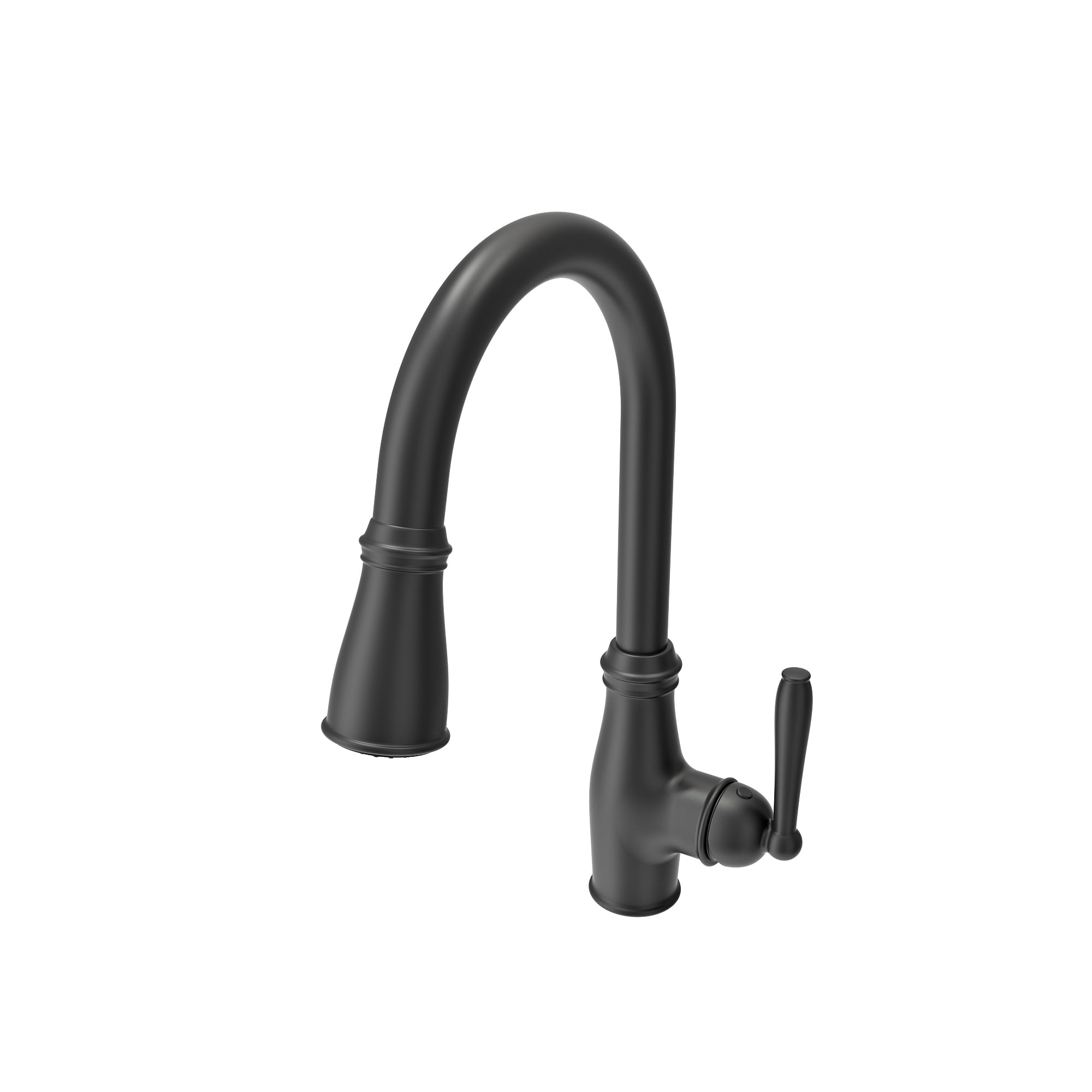 Bocchi Belsena Matte Black Single Handle Pull-down Kitchen Faucet With 