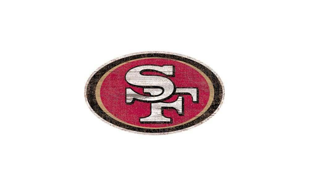 San Francisco 49ers Distressed Logo Cutout Sign