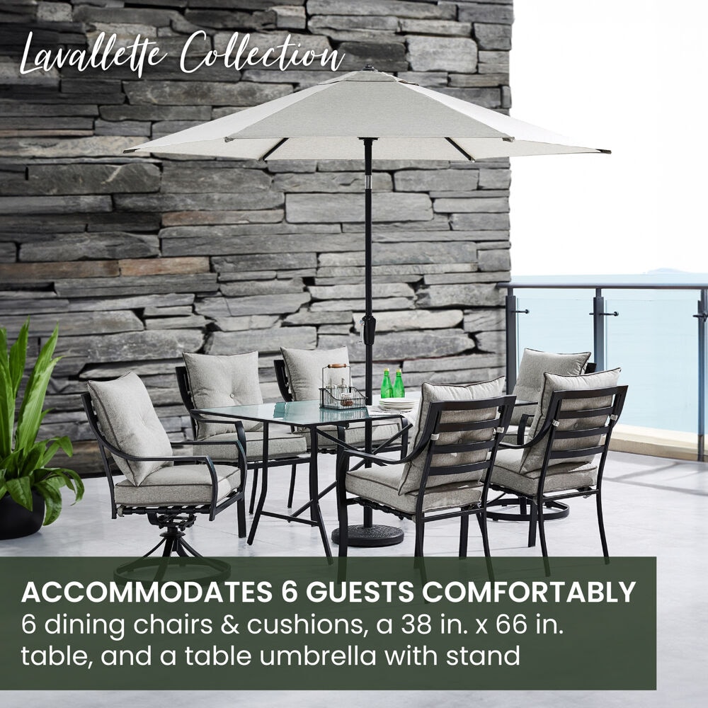Hanover LAVDN7PCSW2-SLV-SU Patio-Dining-Sets - View #4