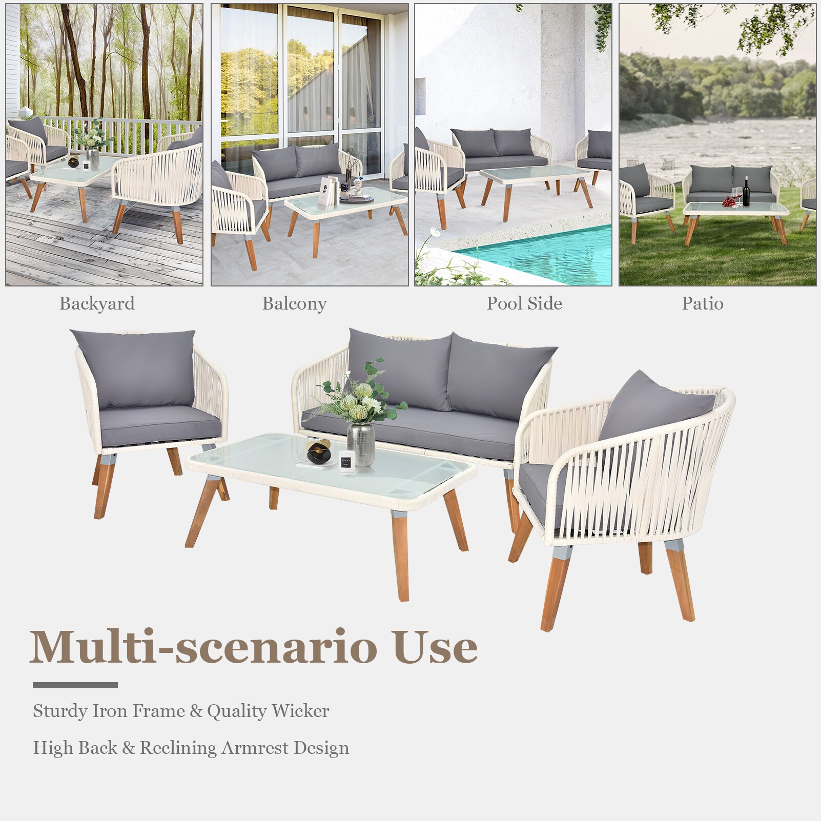 Winado LO1G56000731+732 Patio-Conversation-Sets - View #6