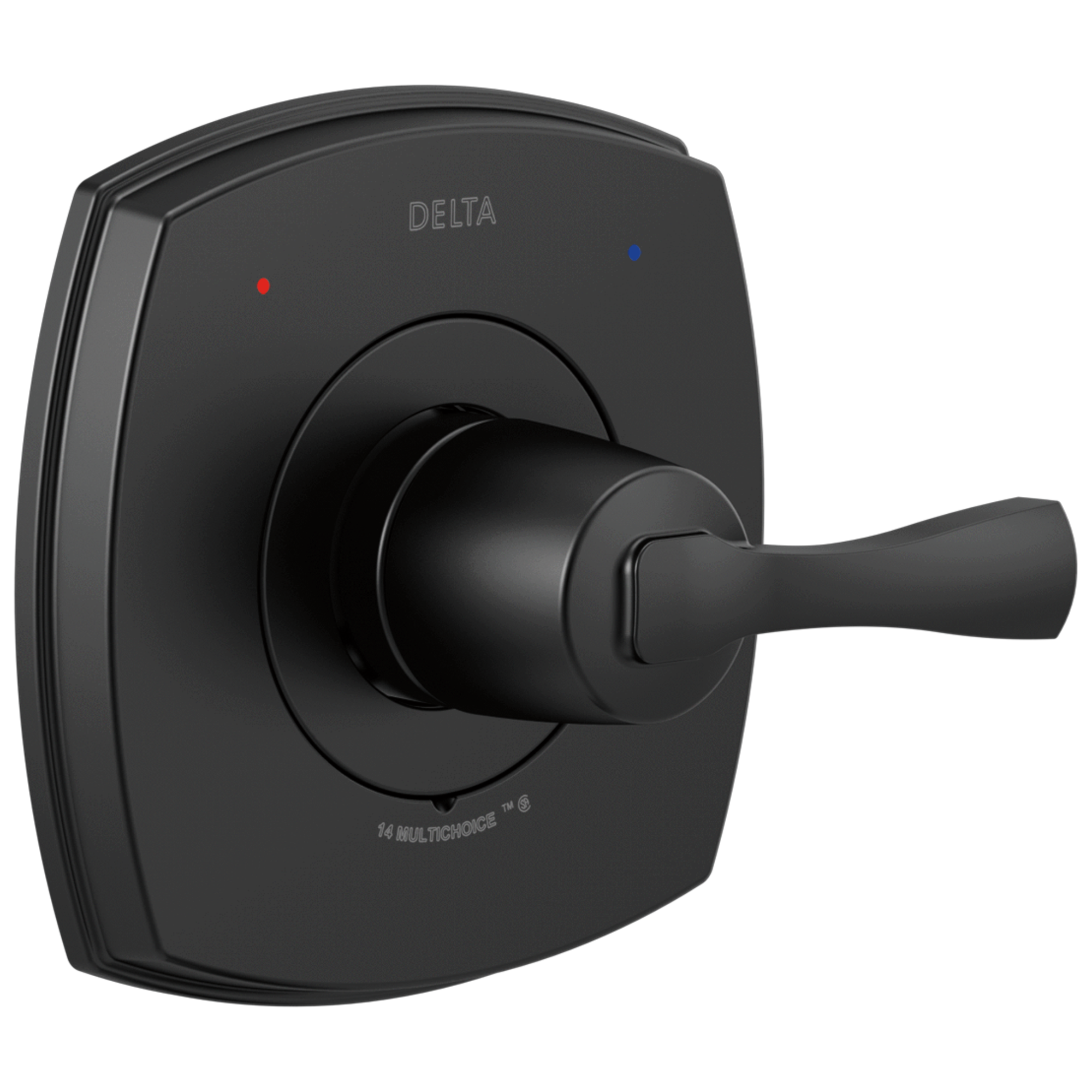 Delta T14076-BL Stryke Matte Black 4.1875-Inches Universal Bathtub/Shower Trim ring 0.5-Inches -ID