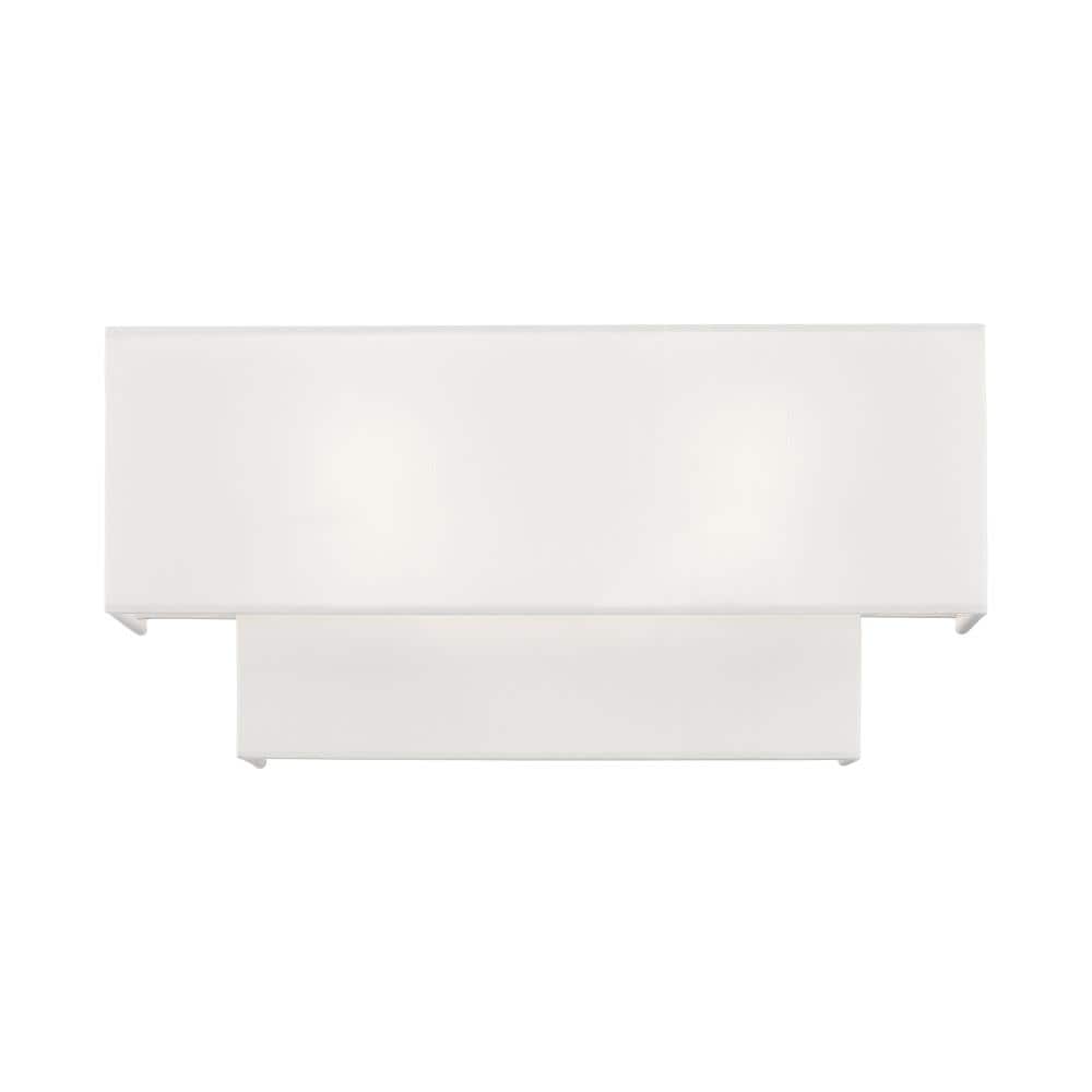 Swaney Brushed Nickel 2-Light Dimmable Outdoor Wall Sconce