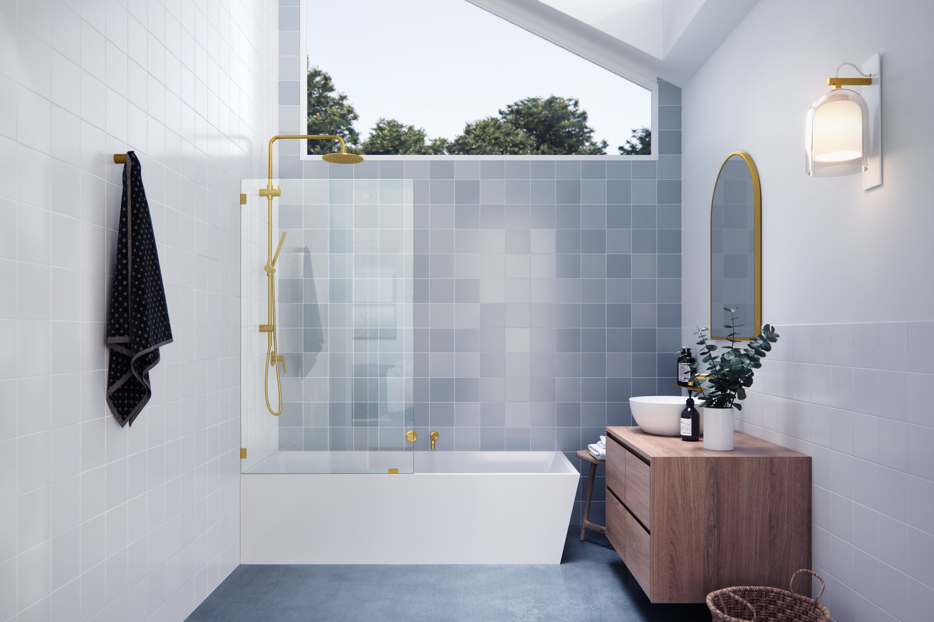 Glass Warehouse GW-BF-33.5-SB Shower-Doors - View #2