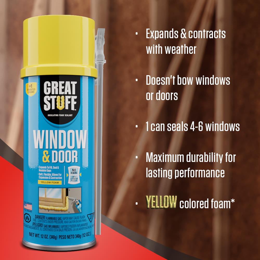 GREAT STUFF Window and Door 12-oz Straw Indoor/Outdoor Spray Foam