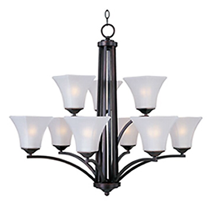 Pyramid Creations 41574223 Aurora 9 -Light Oil-rubbed Black Transitional For Use in