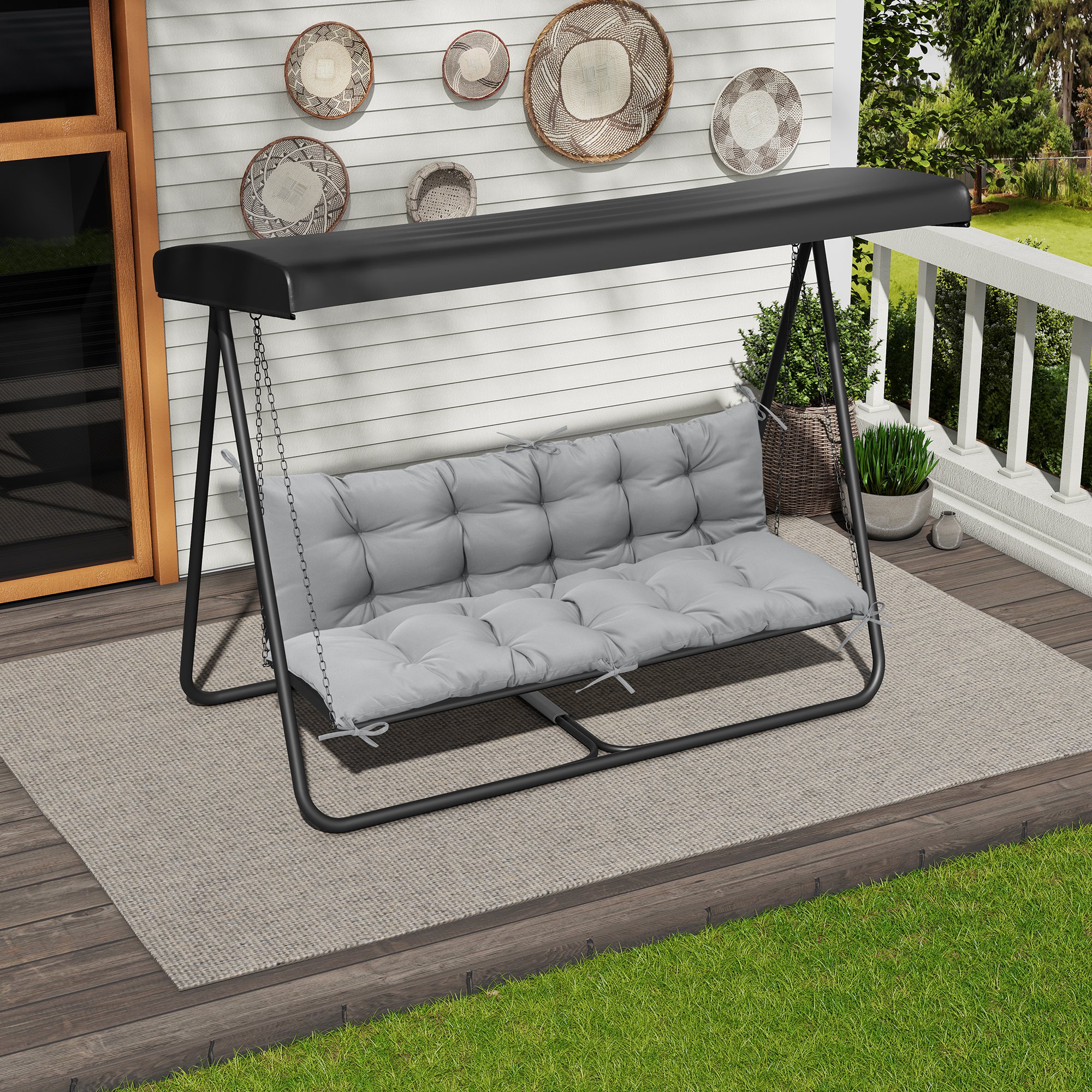 CloudFly CL-CU011LGY-1 Patio-Furniture-Cushions - View #10