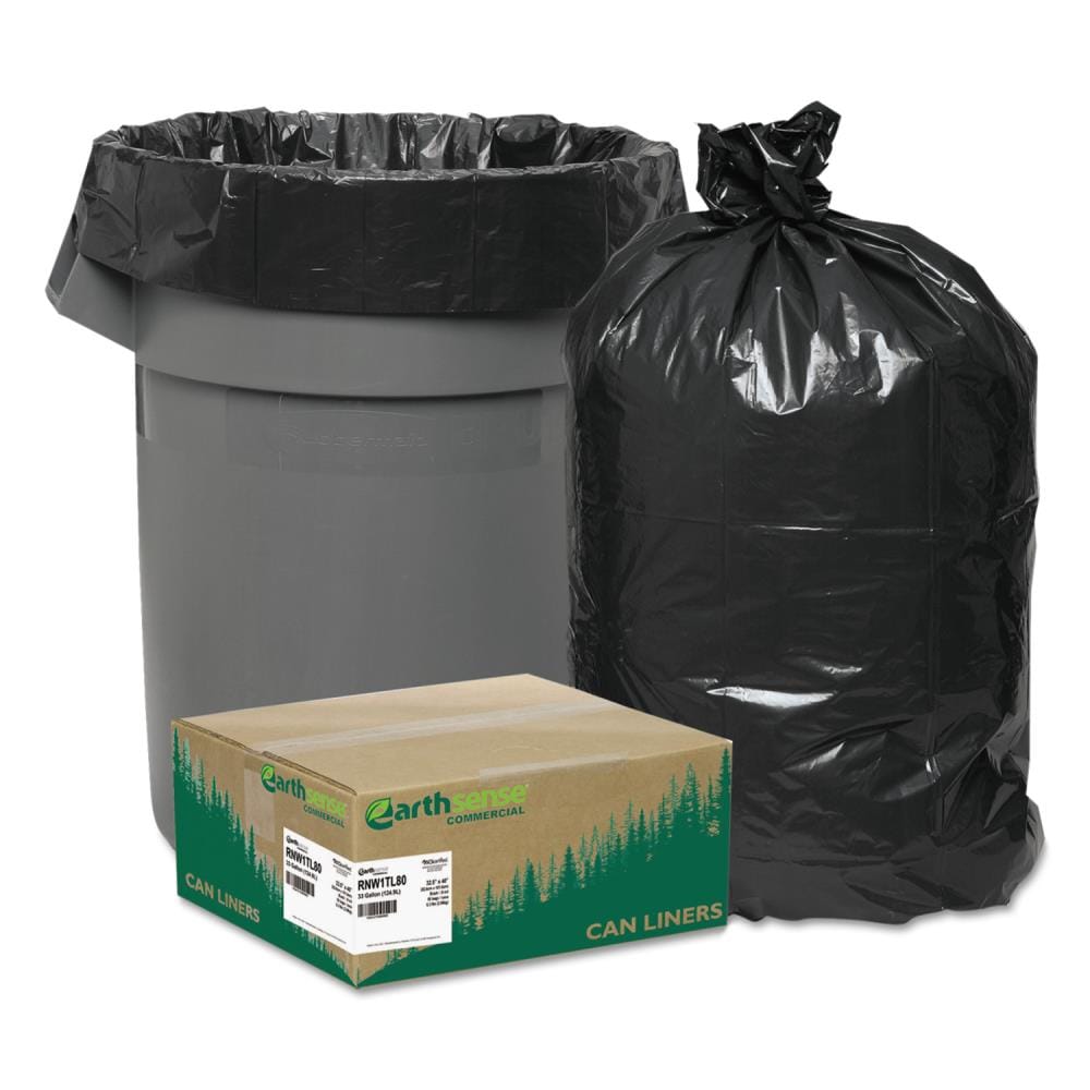 Heritage 56-Gallons Black Plastic Can Twist Tie Trash Bag (100-Count) in  the Trash Bags department at