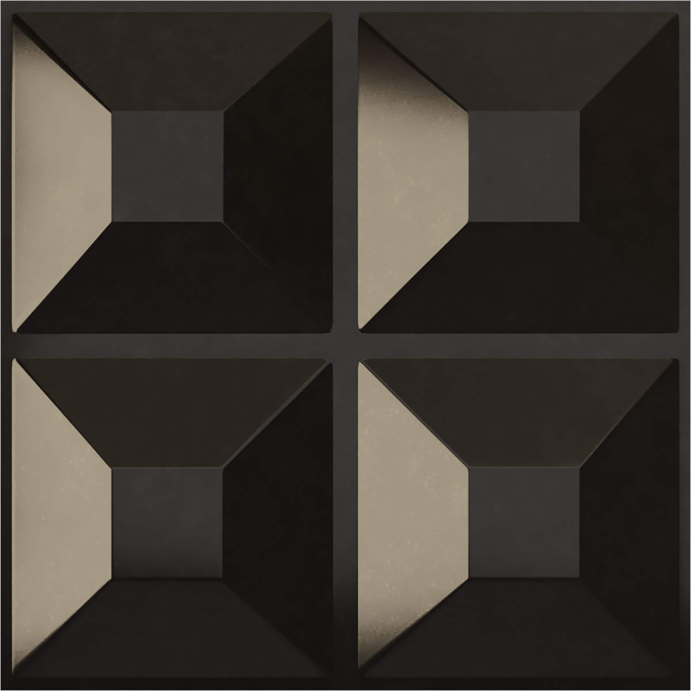 Ekena Millwork WP12X12SWECA 11-7/8-in x 11-7/8-in Embossed Paintable/Stainable Black PVC Wall Panel ( 0.98-sq ft )