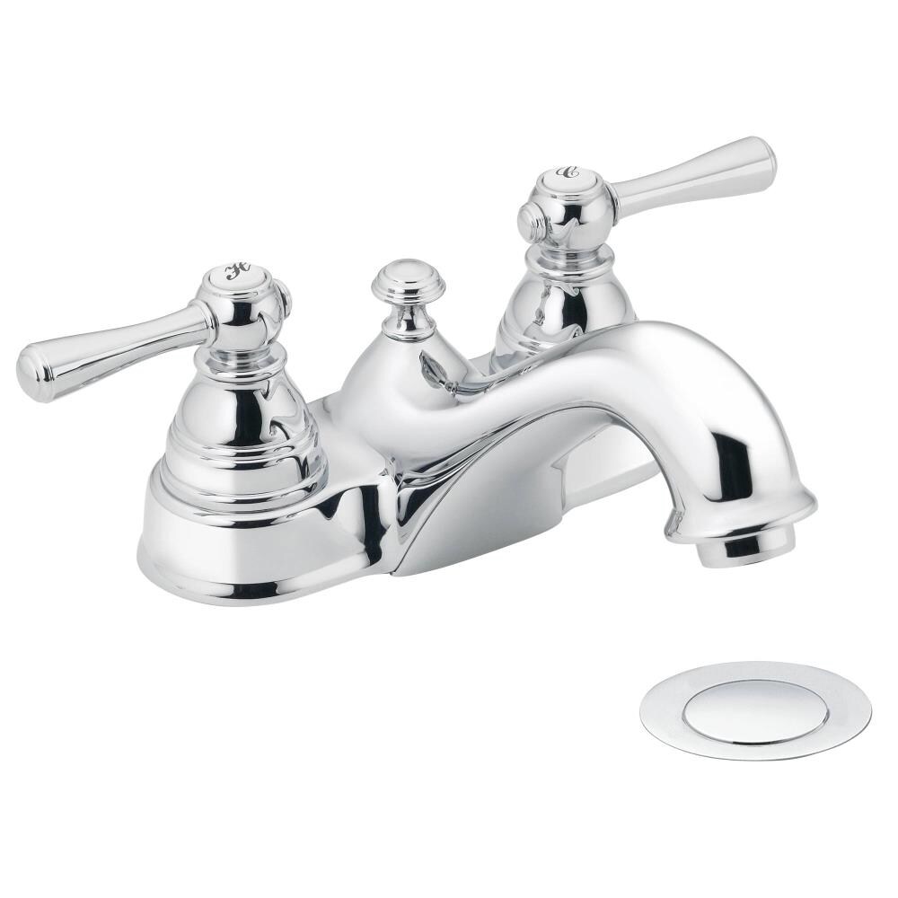 Moen Kingsley Chrome 2 Handle 4 In Centerset Watersense Bathroom Sink