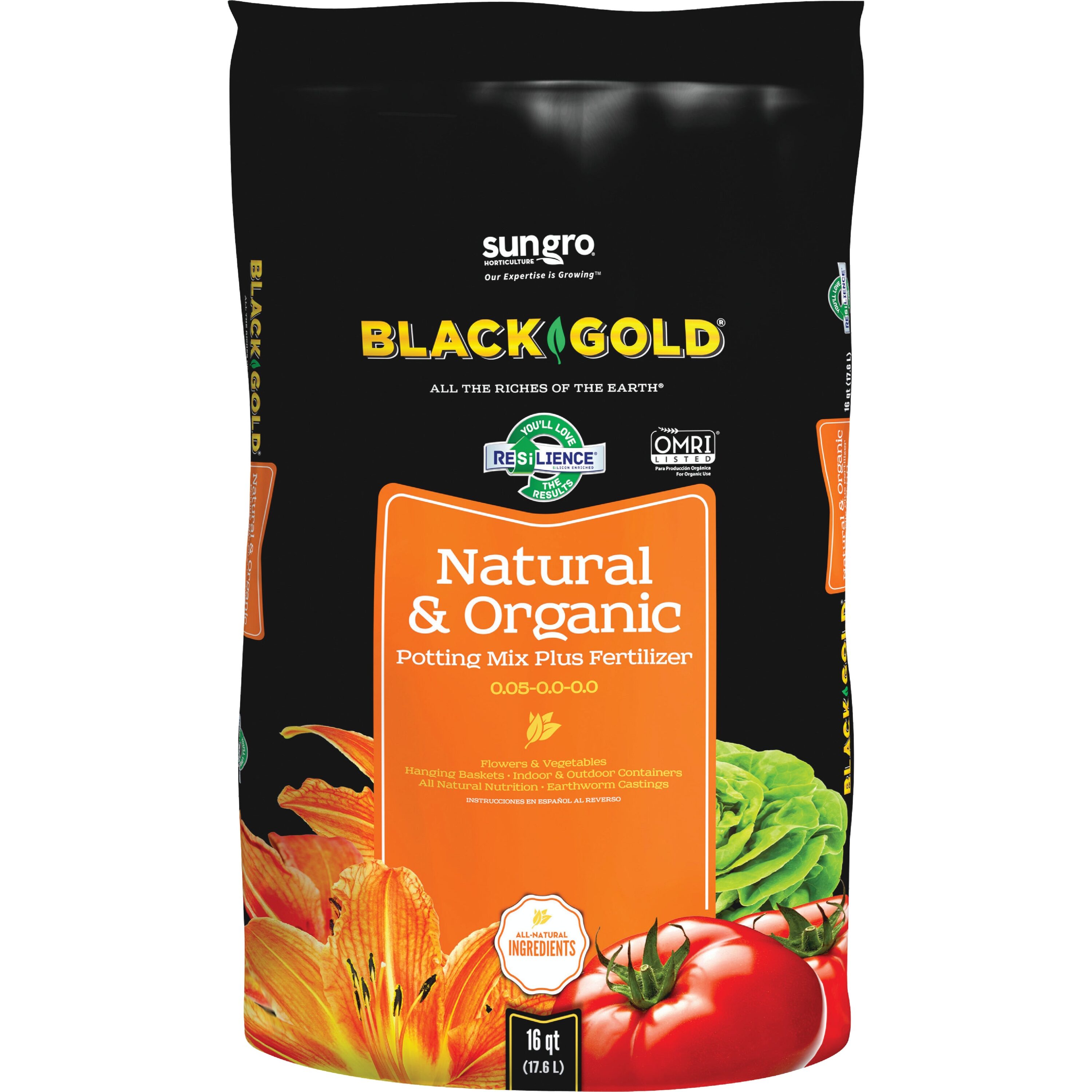 Black Gold 16-Quart All Organic Potting Soil 5-Pack in the Soil ...