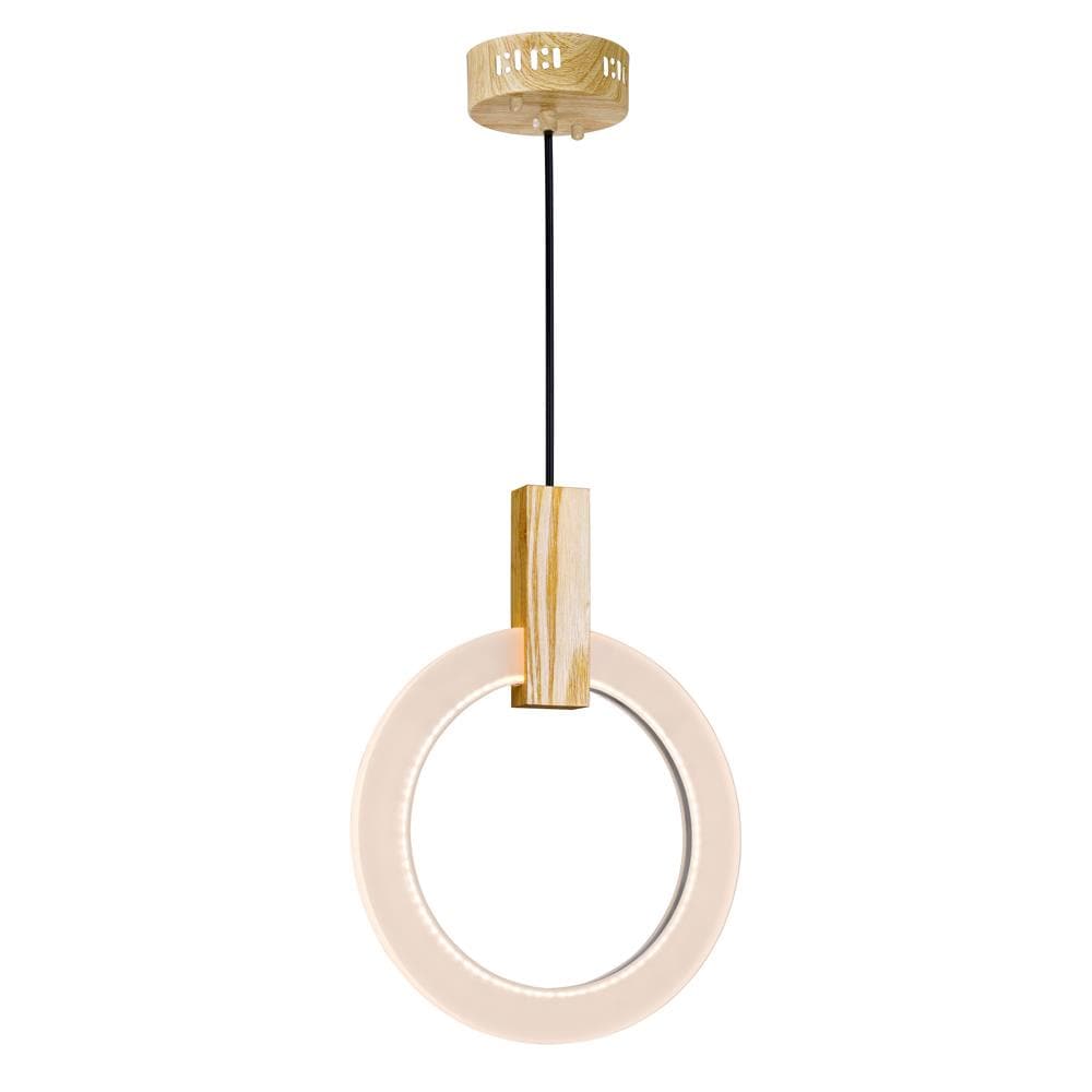 CWI Lighting 1214P12-1-236 12 White Oak Modern/Contemporary Geometric LED Hanging Pendant Light