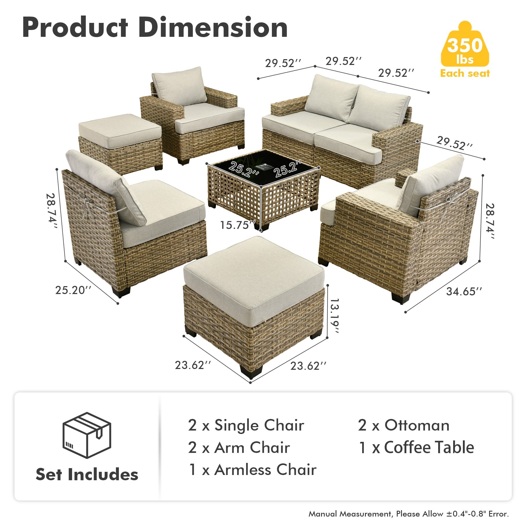 Ovios TS407T Patio-Conversation-Sets - View #7