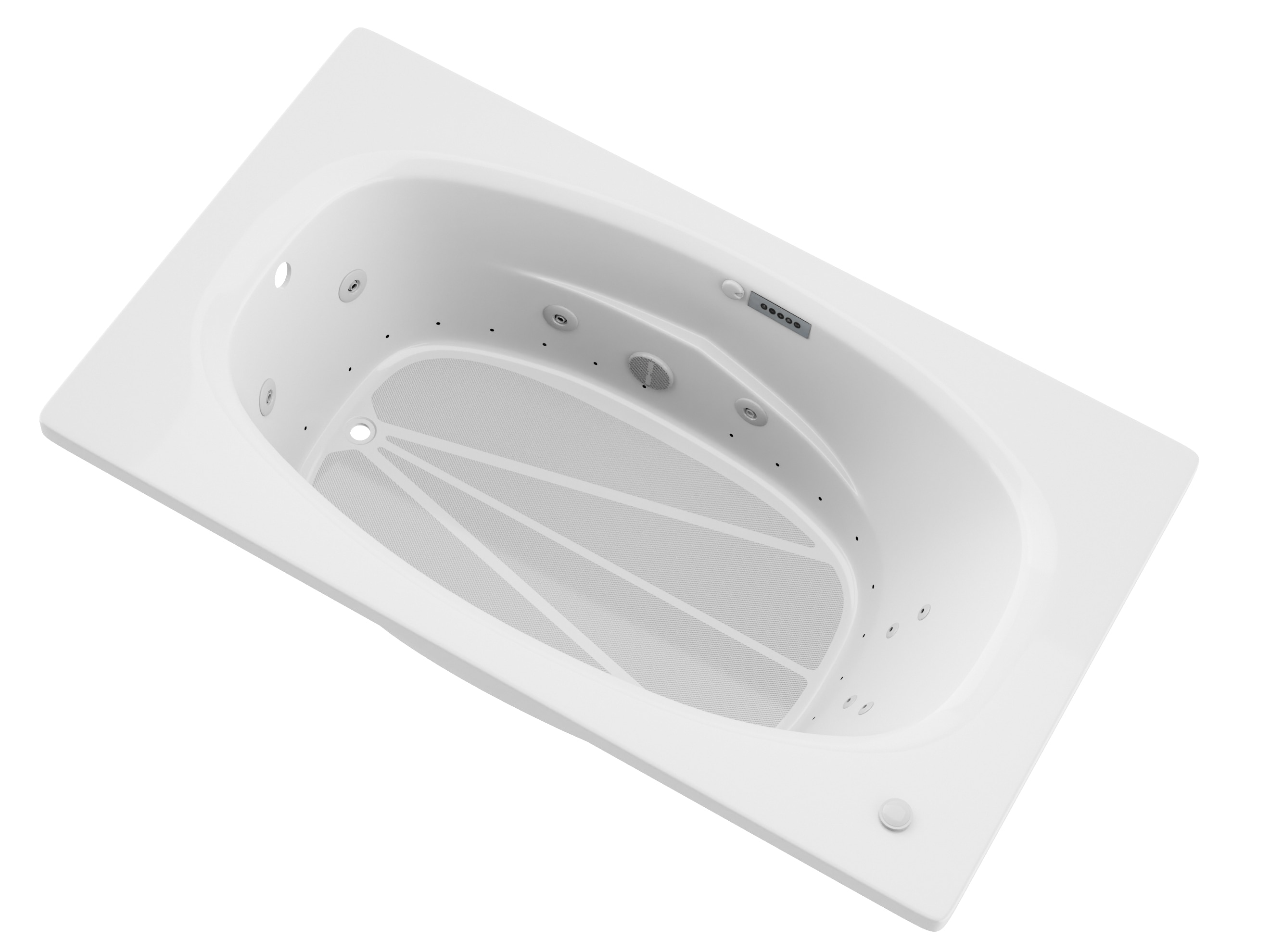 Sparrow 41.25-in x 71-in White Acrylic Drop-In Whirlpool and Air Bath Combination Tub Drain (Left Drain) | - Endurance LS4272PDLX