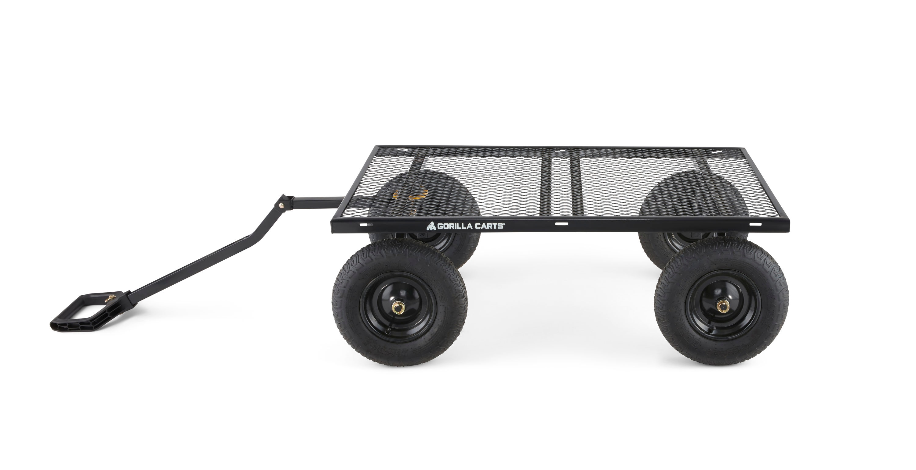 Gorilla Carts 5 Cu Ft Poly Yard Cart - Black, Maintenance-Free