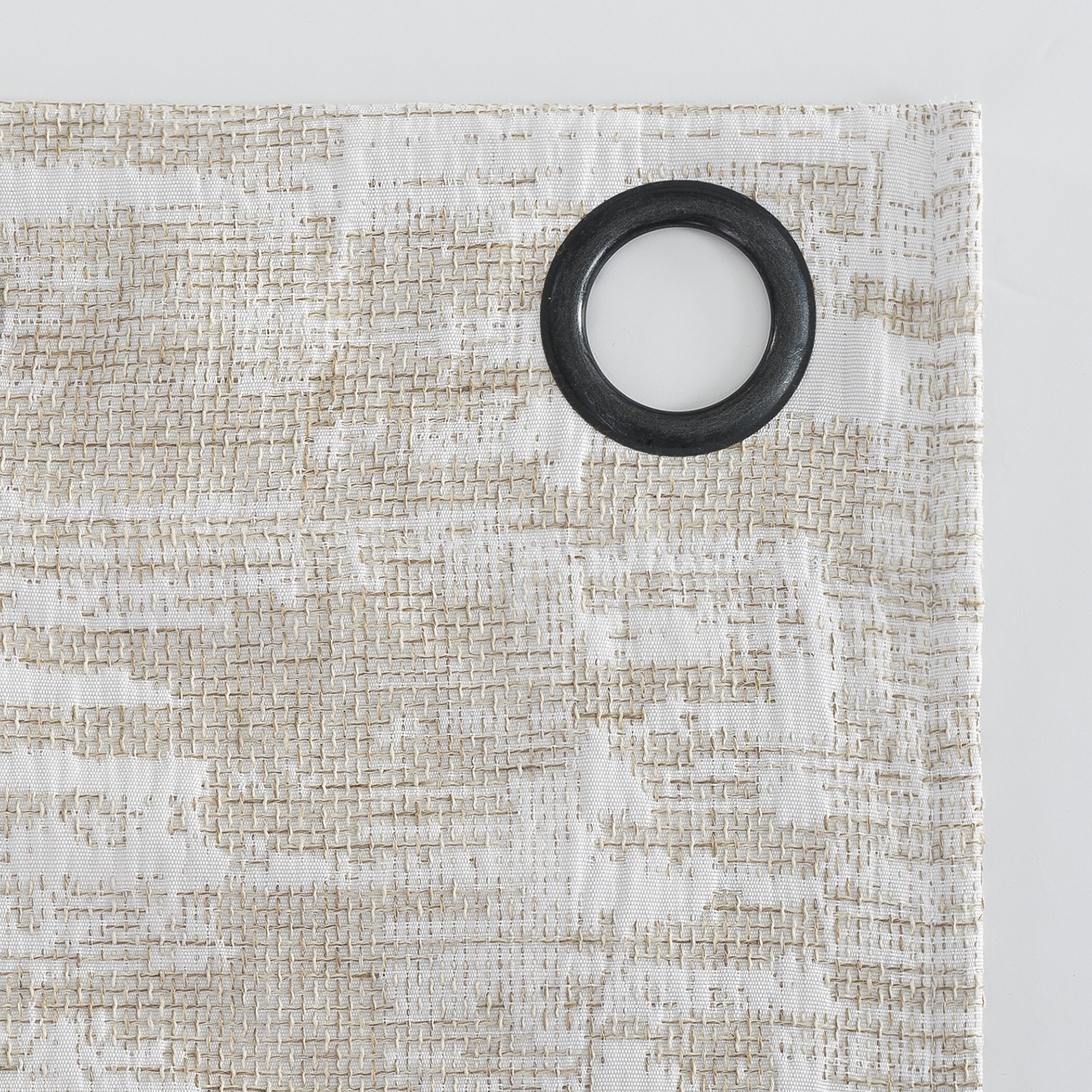 96" x 40" Beige Linen Blackout Grommet Curtain Panel