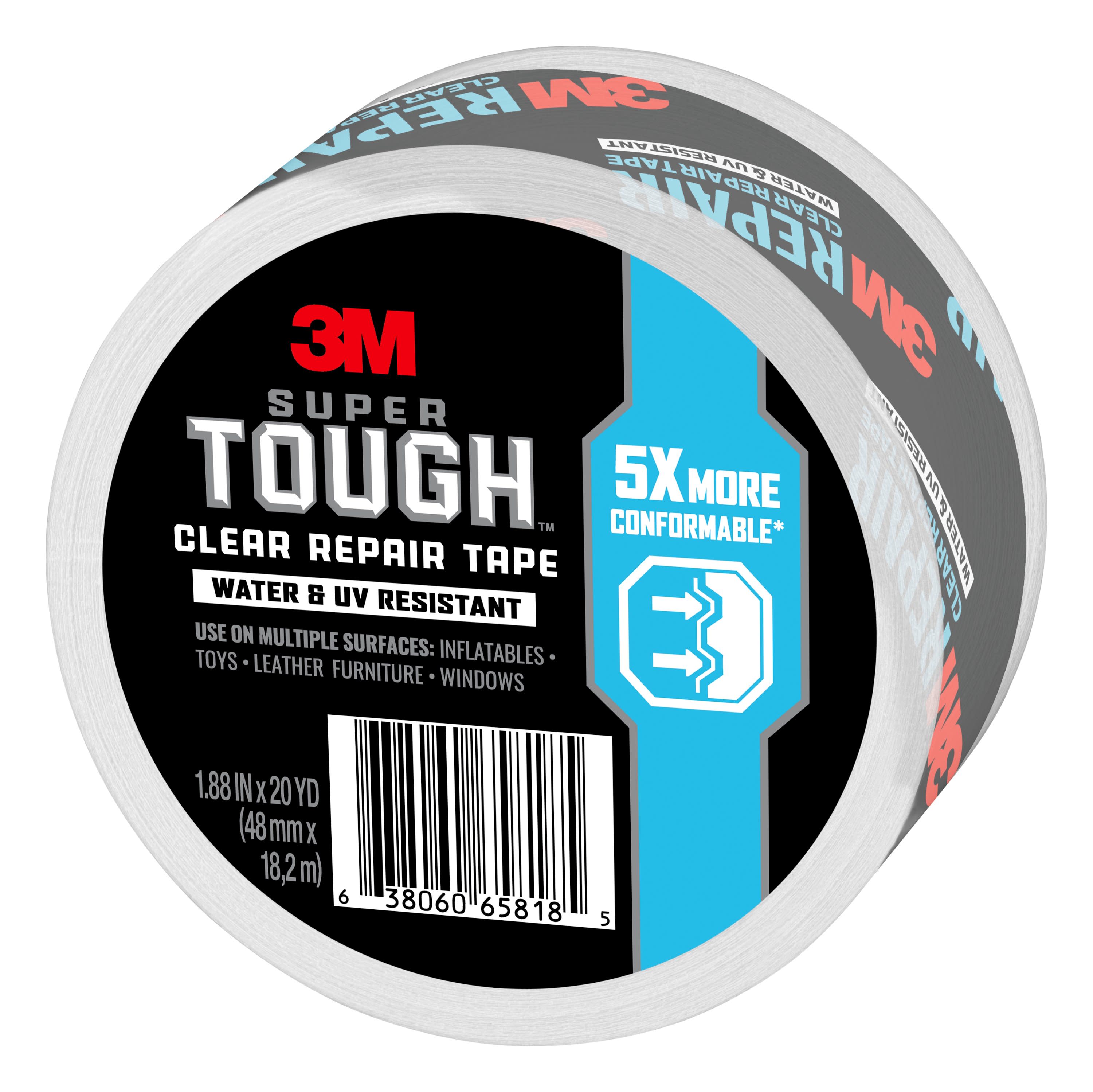 Duck Brand All Weather Indoor/Outdoor Repair Tape 1.88-Inch x 100-Feet-1 Roll Clear 