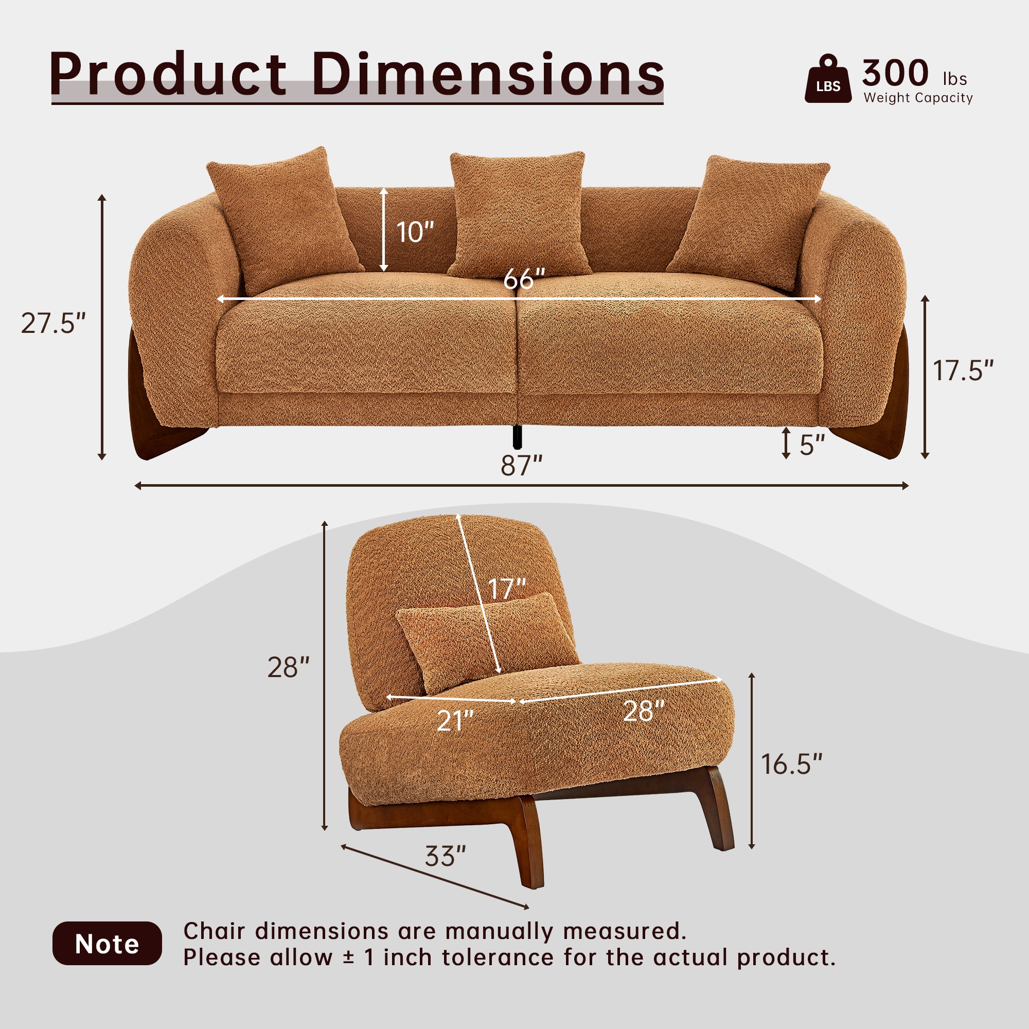 FARATI CL01-AC+3-CARAMEL Living-Room-Sets - View #2