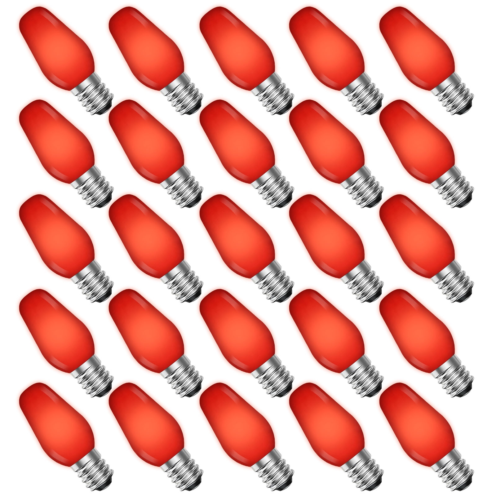 Luxrite LR21750-25PK 10 -Watt EQ C7 Pink Candelabra base (E-12) LED Decorative Light Bulb 25 -Pack