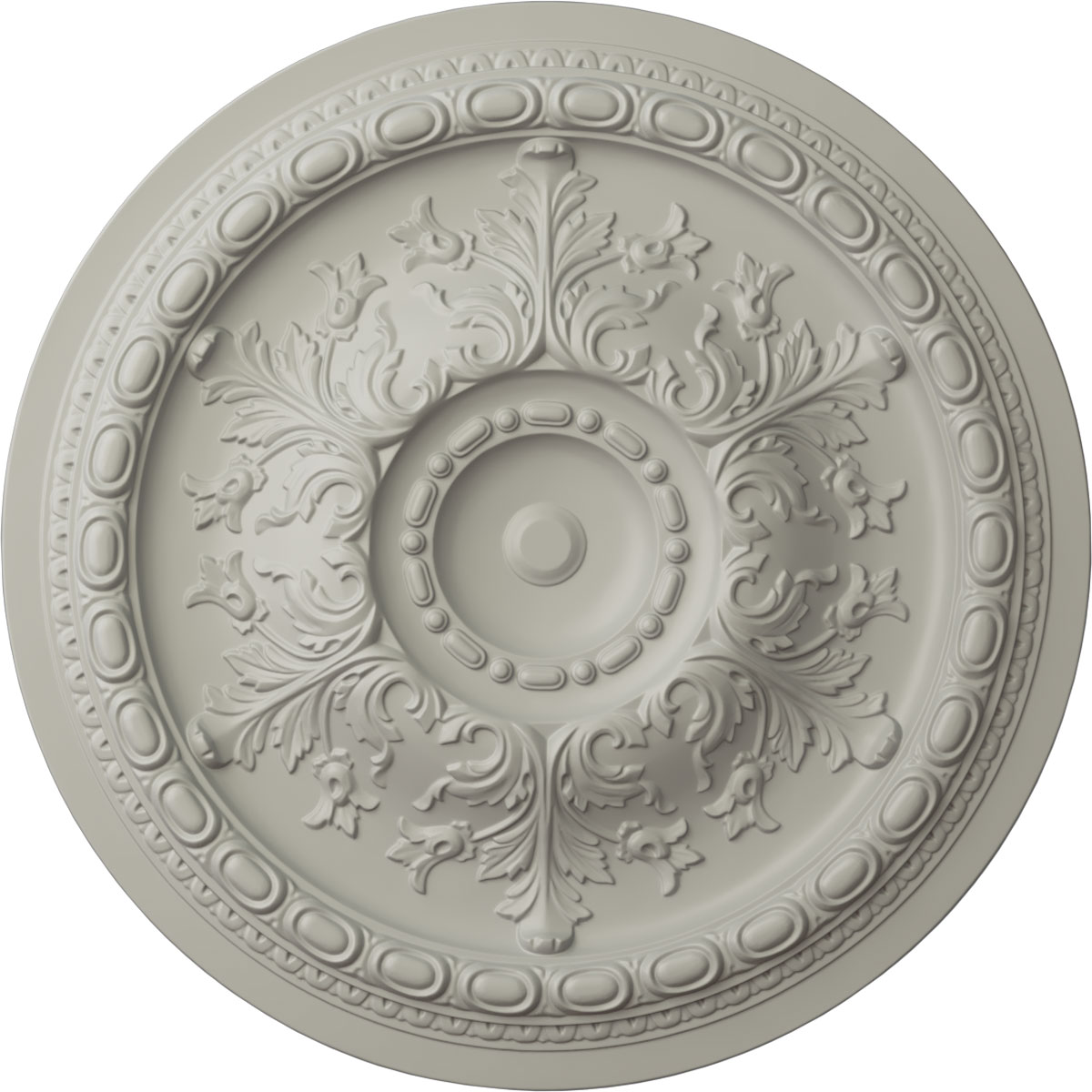 Ekena Millwork CM38OSPCF Oslo 38.375-in W x 38.375-in L Painted Pot Of Cream Polyurethane Whole Ceiling Medallion