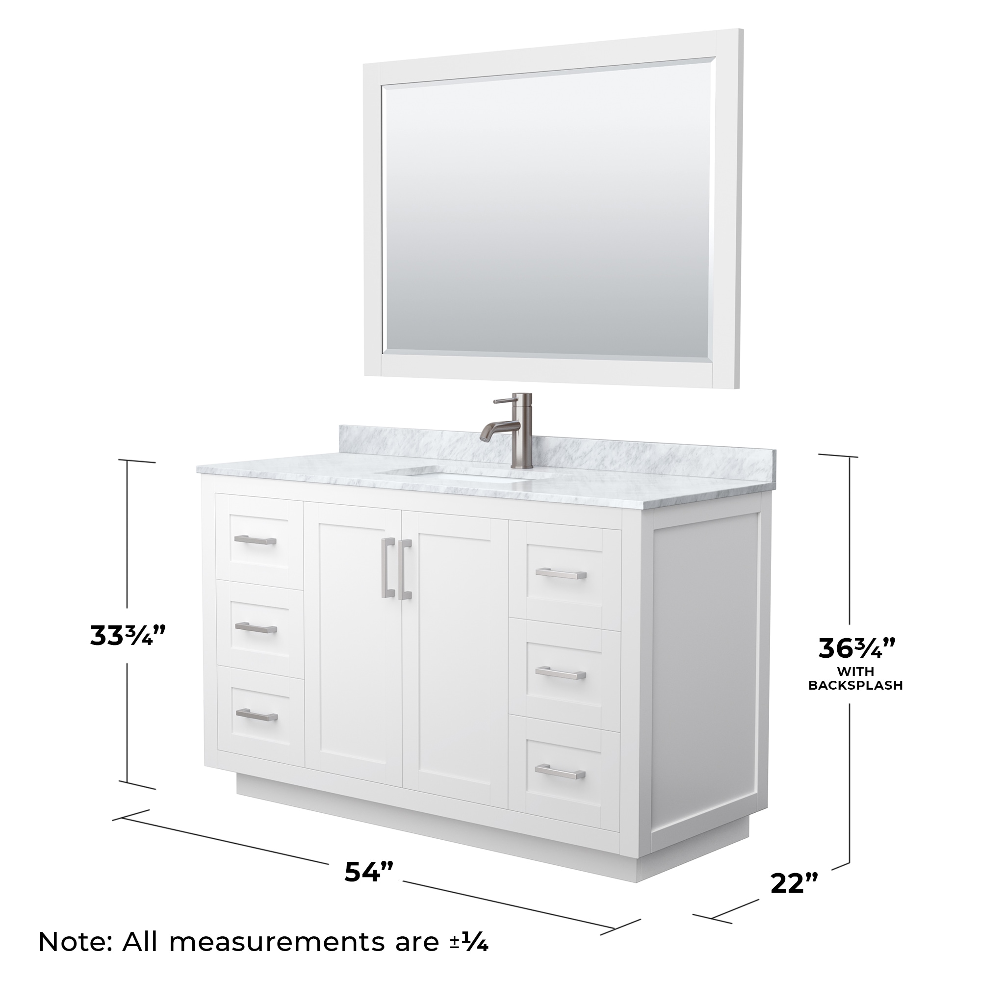 Wyndham Collection WCF292954SWHCMUNSM46 Bath-Vanity-Combo - View #6