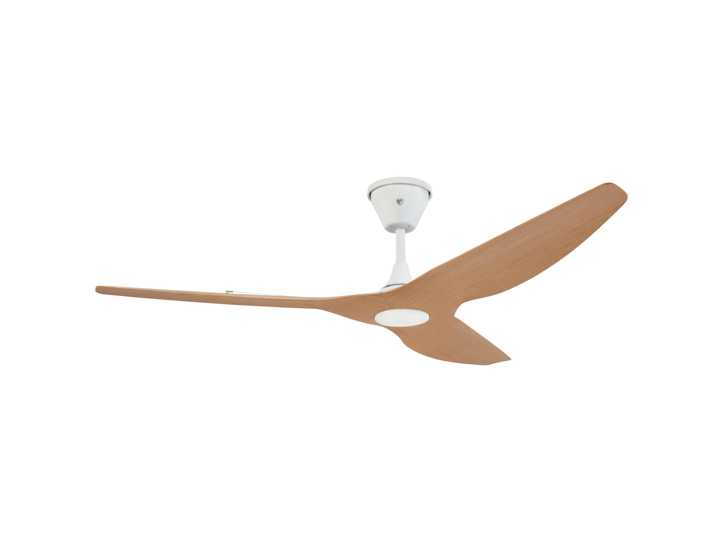 Big Ass Fans 840325218731 Coastal 60-in Color-Changing Outdoor Smart White with Caramel bamboo Blades Ceiling Fan Without Light - Remote Included ( 3 -Blade )