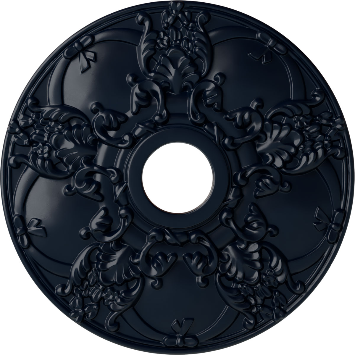 Ekena Millwork CM18NOMDF Norwich 18-in W x 18-in L Painted Midnight Dream Polyurethane Whole Ceiling Medallion