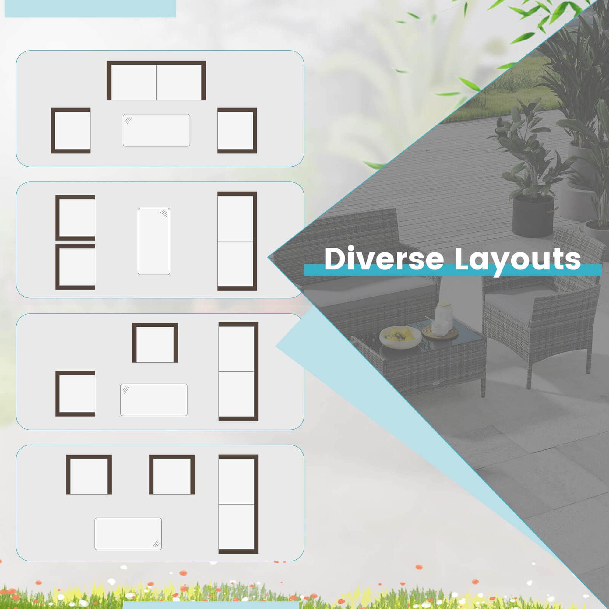 Costway HCST05333 Patio-Conversation-Sets - View #3